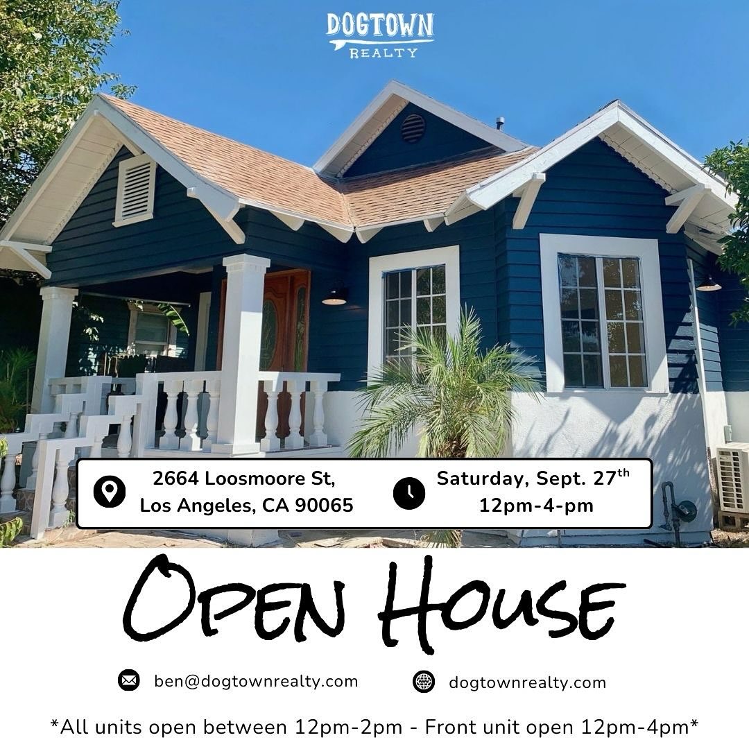 #openhouses #openhousesaturday #openhousesale #cypresspark #losangeles #losangelesrealestate #silverlake #realestate #multifamilyhousing #incomeproperty #realestateinvestment