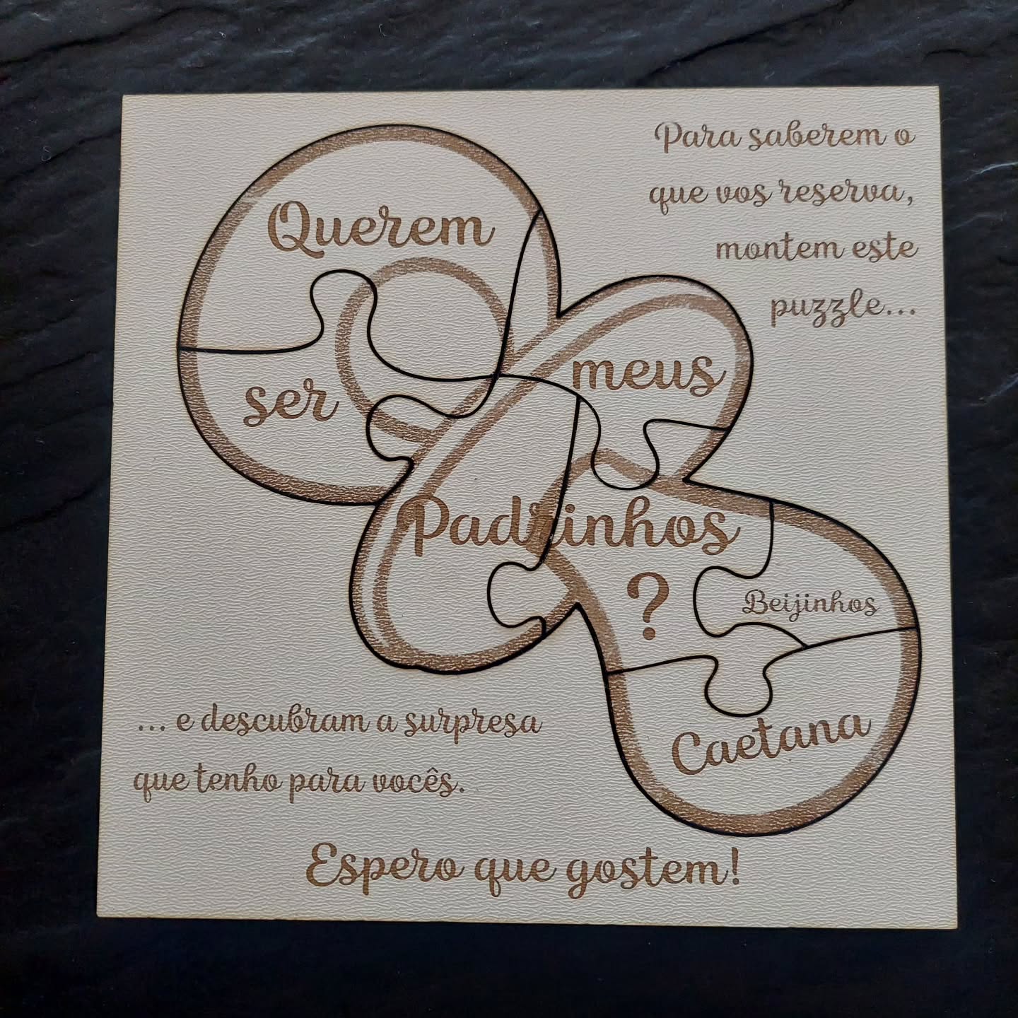 Convite puzzle "padrinhos"
#convitespersonalizados
#convitespadrinhos