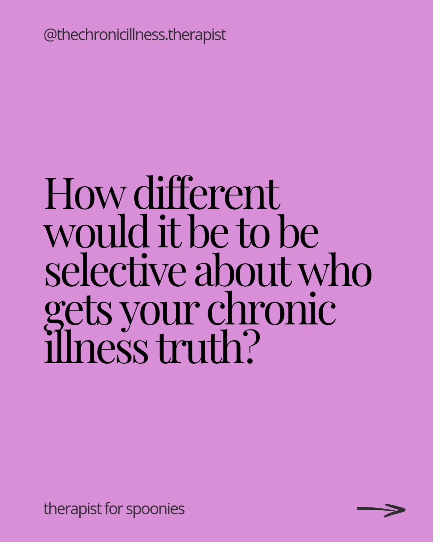 Ready to stop explaining yourself to the wrong people? ➡️
Learning how to trust your gut about who deserves your story and how to set boundaries without guilt is exactly the kind of work we do together in therapy.
Because you deserve relationships that actually support you instead of draining you. You shouldn't have to choose between hiding your reality or getting dismissed when you share it 💜
I'm currently accepting new clients onto my therapy waitlist. DM me ‘waitlist’ if you want to chat about adding your name to it.
#chronicillness #spooniesupport #relationships #invisibleillness #boundaries