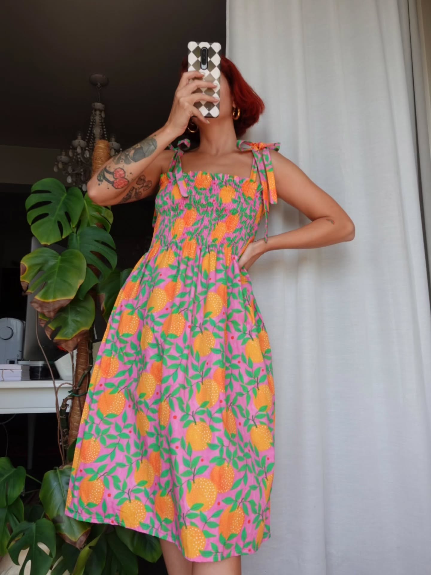 In case you were looking for a one-of-a-kind piece made in our "orange garden" textile design today, it's your lucky day 🌞 I just popped this sample piece on the website in a discounted price because it deserves to be adored 🍊💖 JUST ONE PIECE size S-M 💖🍊