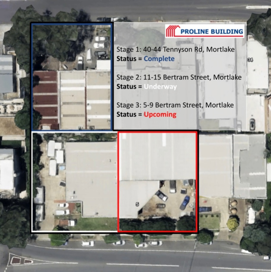 🚧 Staged Demo Plan 🚧
Stage 1: ✅ Complete (40–44 Tennyson Rd)
Stage 2: 🔨 Underway (11–15 Bertram St)
Stage 3: 🔜 Upcoming (5–9 Bertram St)
This development is transforming stage by stage, with progress moving fast 👷♂️✨ Keep an eye on our stories for real-time updates!
#Proline #ProlineBuilding #ProlineBuildingCommercial #StagedDemo #ConstructionUpdate #DemolitionDay #ProgressInMotion #CommercialConstruction #SydneyBuilders #BuildingTheFuture #WatchThisSpace #ProlineProjects