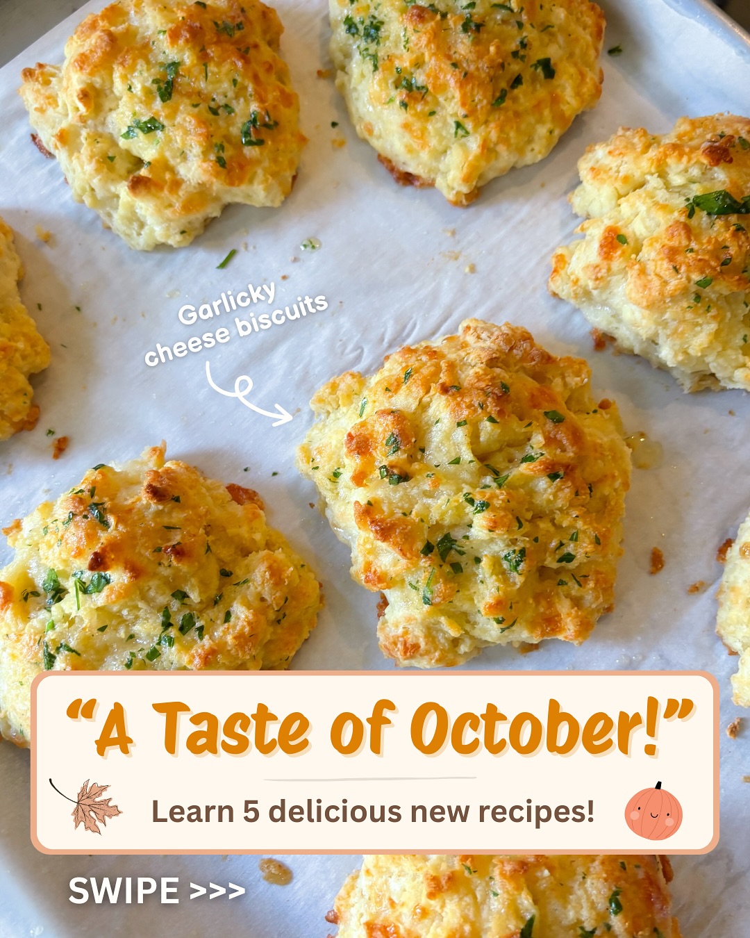 My new cooking demo for October 2025:
“A Taste of October!”🍁😋
Sign up now using the link in bio to secure your spot!
This demo will feature 5 delicious new recipes:
🧄Garlic cheddar biscuits
🥣Hearty green lentil soup
🥔Sheet pan gnocchi with shrimp and pesto
🍝Pasta e Ceci (pasta with chickpeas)
🍎Apple strudel
📍Location: Toronto, ON
#cookingdemo
#registereddietitian
#torontofoodies
#newrecipes
