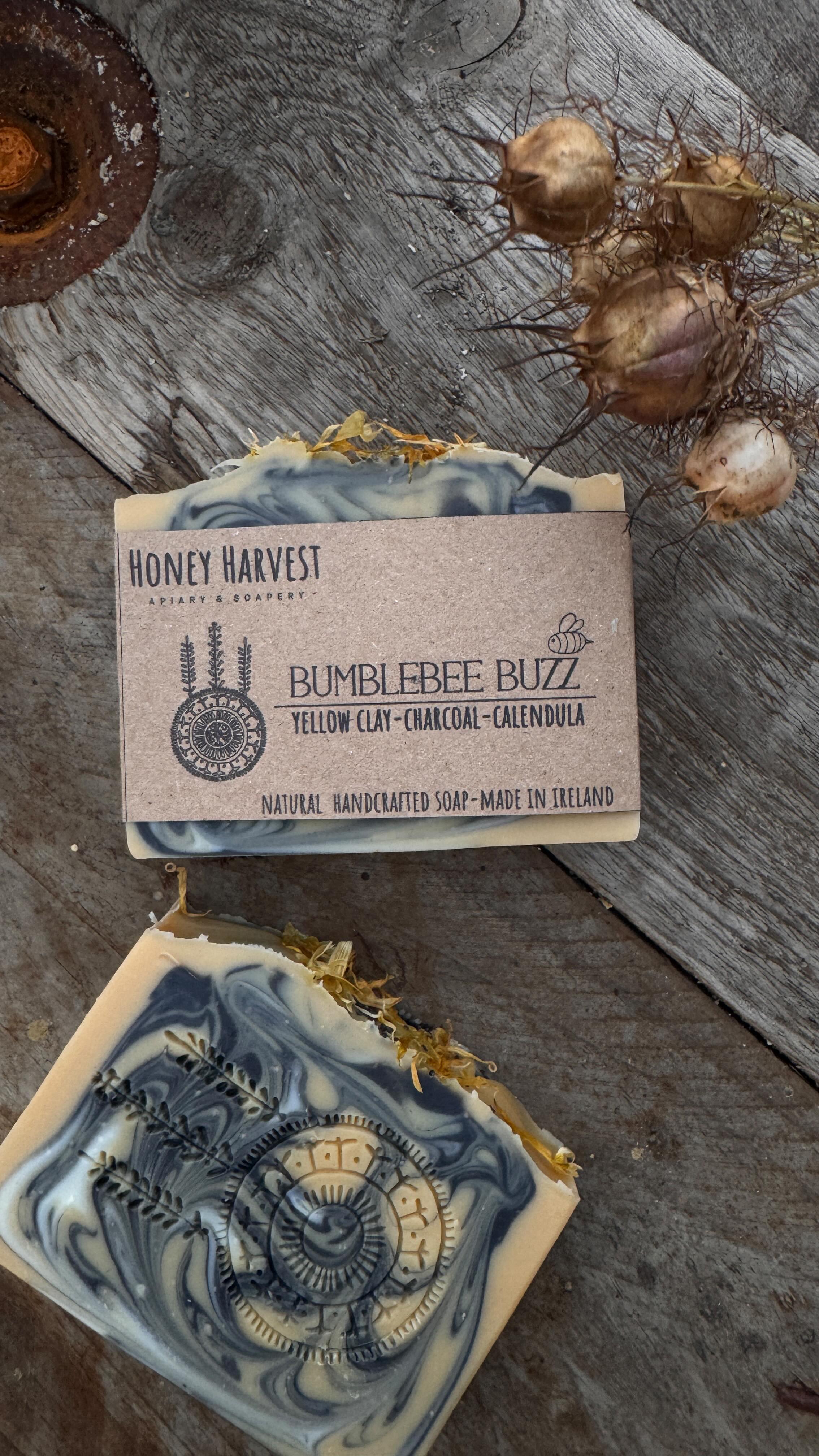 Bumblebee Buzz available from September 26!
#soap #handmade #botanicalsoap #luxuryskincare #allnatural #smallbiz #soapdesign #newdesign #new #restock #irishsoap #artisansoap #cpsoap #lovenatural #natural #skincare #soapcuttingvideo #honeyharvest