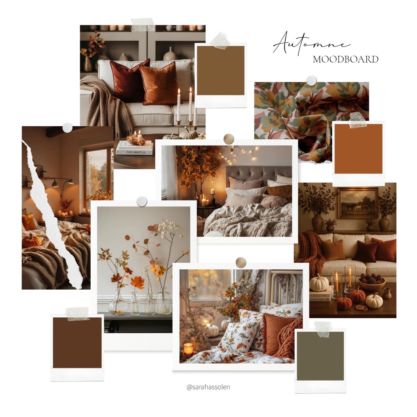 | MOODBOARD AUTOMNE
Quand les feuilles changent de couleur et que la lumière devient douce, l’intérieur se fait cocon.
Des textures chaleureuses, des teintes naturelles et des détails qui racontent une histoire : voilà mon inspiration pour cette saison.
L’automne, c’est le moment de ralentir, de se réinventer et de créer des espaces où il fait bon vivre.
Quels sont vos essentiels pour un intérieur cosy cet automne ?
#moodboard #automne #architectedinterieur #amenagementinterieur #renovationinterieure #projetsurmesure #decointerieur #decoratricedinterieur #architectedinterieur74 #decohautesavoie #interiordesignannecy #AgenceSarahAssolen