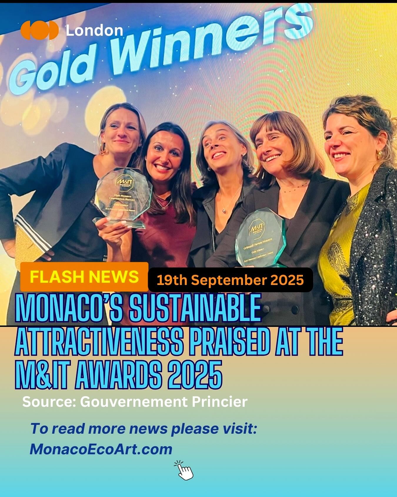 ✒🇲🇨 MONACŒCOART®
🏨🏢ECOLOGY TRANSITION: TOURISM and HOSPITALITY
🇬🇧🇺🇸 Monaco’s Touristic offer awarded at the M&IT Awards 2025 to praise its Sustainability.
🇫🇷 L’offre touristique de Monaco récompensée aux M&IT Awards 2025 pour son approche durable.
🇮🇹 L’offerta turistica di Monaco premiata agli M&IT Awards 2025 per il suo approccio sostenibile.
🇪🇸 La oferta turística de Mónaco galardonada en los M&IT Awards 2025 por su enfoque sostenible.
Read the full text of the article at: www.monacoecoart.com
#biodiversity #business #tourism #international #commitment #international #commitment #awards #responsible #sustainability #governance #hospitalitypitality #congress #national #destination #promotion #attractiveness #greenhouse #gas #emissions📸 Copyright: © Gouvernement Princier @gvt_monaco @grimaldiforum