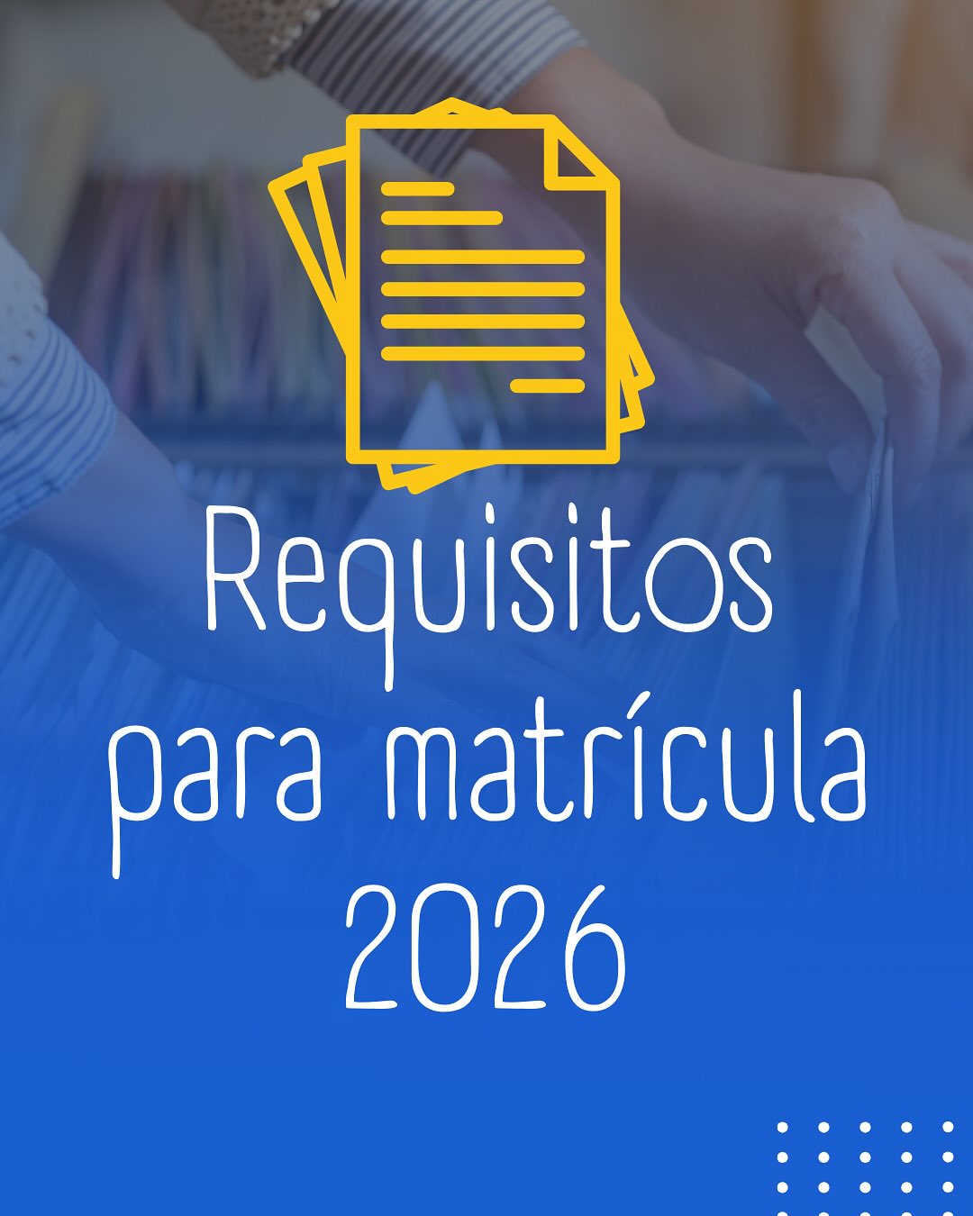 🔔 Ya está disponible el proceso de matrícula para el curso escolar 2026.
↗️ En este post te compartimos la información sobre los documentos requeridos si eres nacional o extranjero.
🔎 En la última parte encontrarás la información de contacto y el horario de atención.
📝 Nota: los documentos subrayados en el post deben ser presentados en original.
#educaciónadventista #cam #matrículaescolar #escuela #colegio #cursoescolar2026