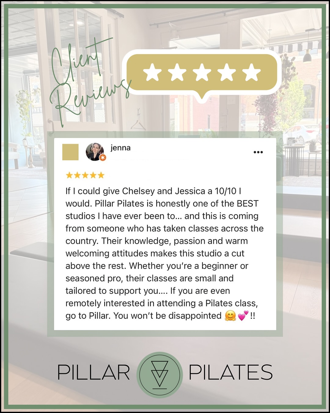 Feeling so much gratitude for these amazing client reviews! ✨ There’s nothing better than seeing our community grow and thrive. If you’re looking for a sign to start your Pilates journey, this is it! We can’t wait to welcome you into the Pillar family.
#supportingyourmovement #classicalpilates #pilatesforallbodies #fivestars #fivestarreviews