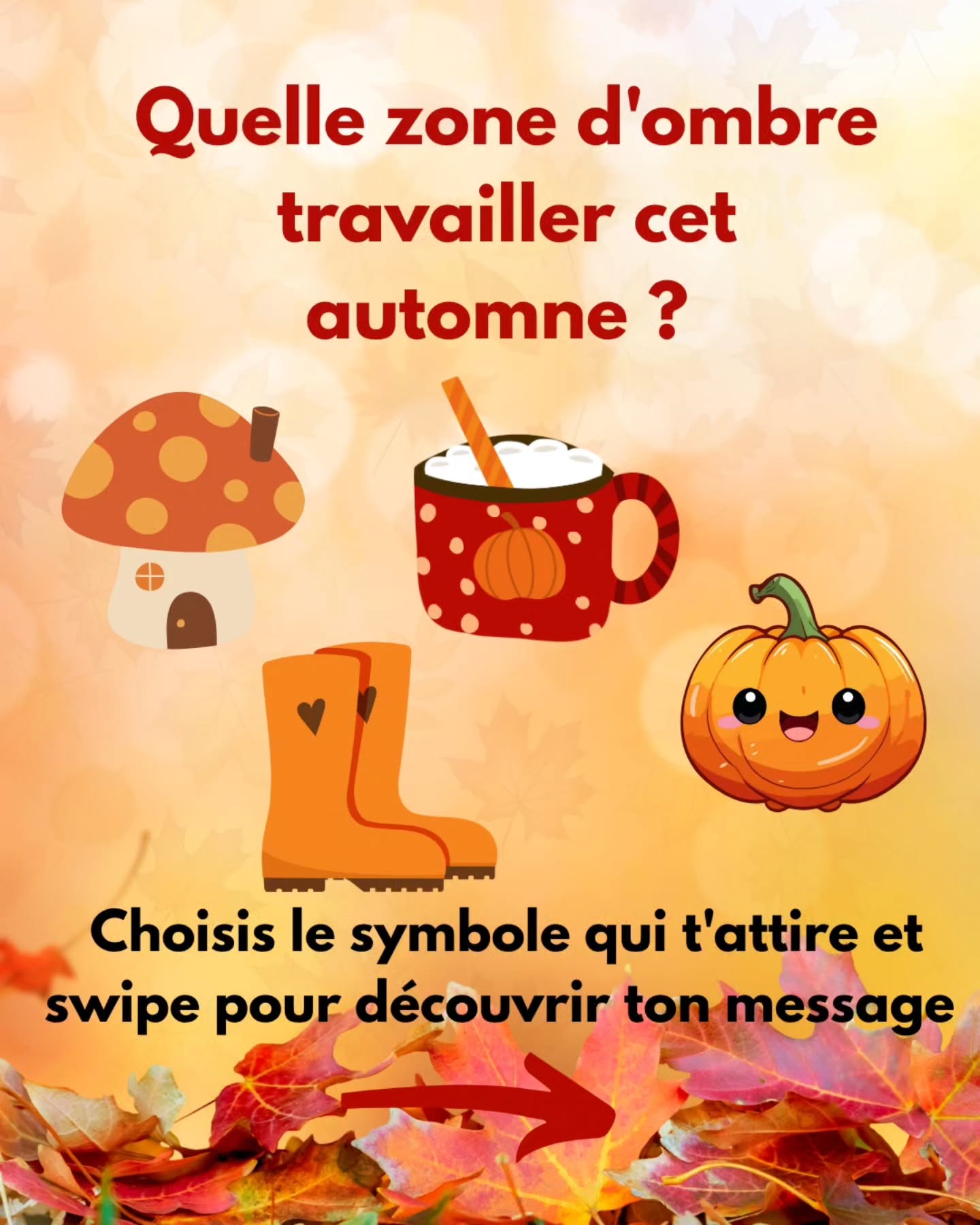 Quelle zone d'ombre travailler cet automne ? 🍂🤎
L'ombre révèle et la lumière transforme ✨
Grandis , accueille , avance et rayonne 💎
🔮Cela reste une guidance générale, prenez uniquement ce qui résonne en vous 💫
Pour tous renseignements, guidance généralisée ou soin énergétique me contacter en DM 💌
Belle journée lumineuse ❤️
#guidancespirituelle#zonedombre
#guidancedumois#therapeutehollistique
#energieautomne #blessuredelâme #chemindevie #accompagnementpersonnalisé #guidancegénérale
#lumiere #croissancepersonnelle #paixinterieure #oracleducridesames #oracledesguerriersdelumiere