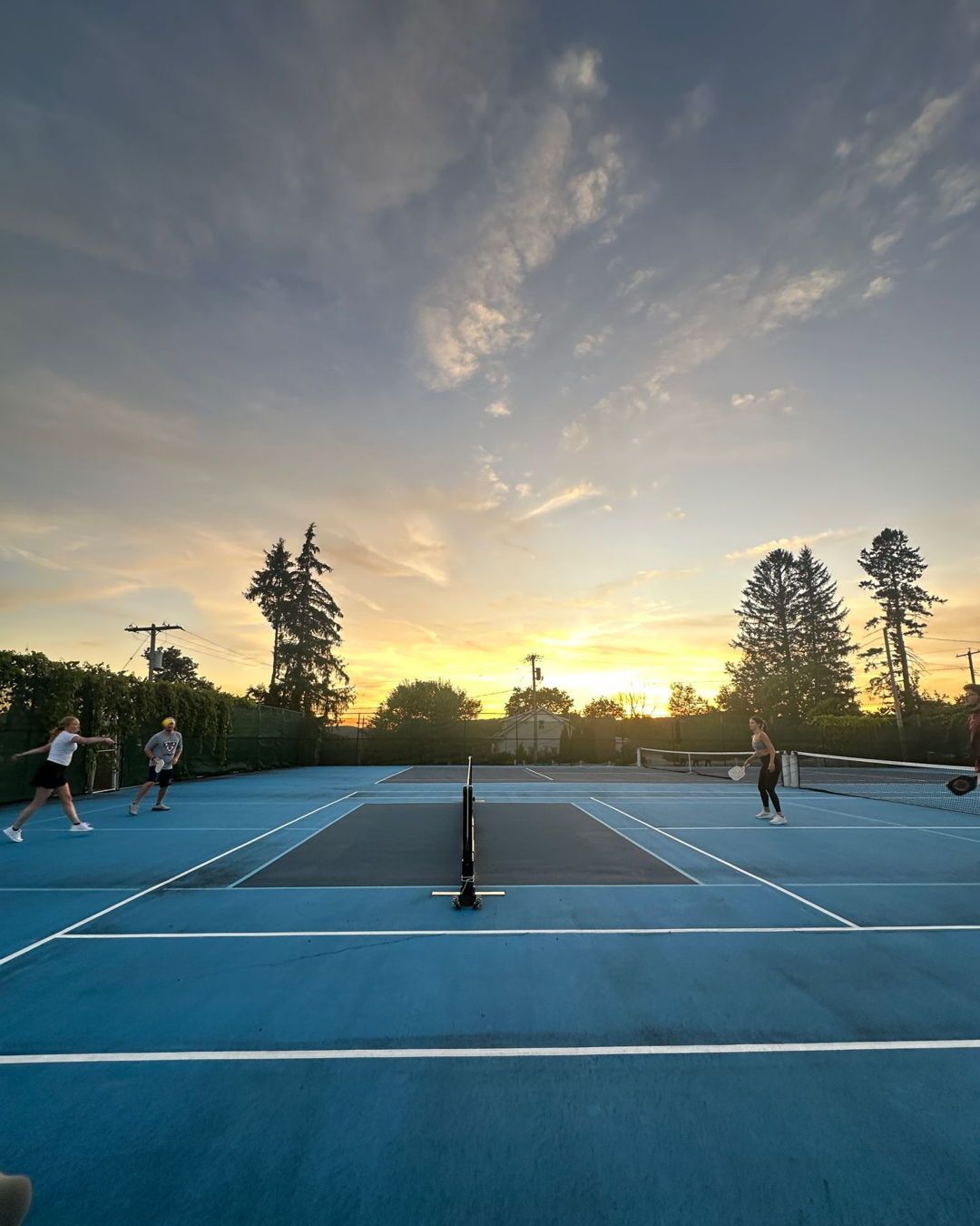Serve up some fun! Our pickleball and tennis courts are ready for you. Come play with friends and enjoy the stunning sunset views.