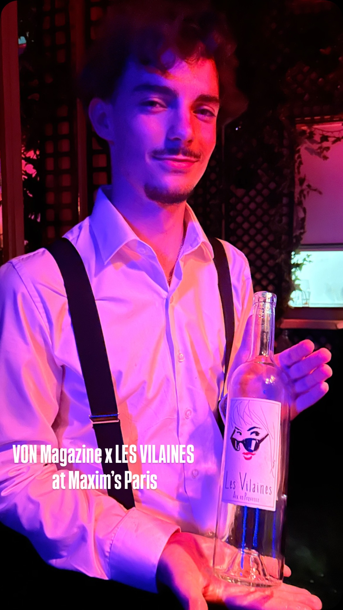 A look back at “THE ADRENALINE” ISSUE – LAUNCH PARTY
A night beyond the ordinary ✨
Where Ellen von Unwerth’s daring vision met the rebellious spirit of LES VILAINES Rosé 🍷💋
Definitely not your average party…
No FOMO — just unforgettable vibes in Paris!
#rosé #lesvilaines #ellenvonunwerth #vonmagazine #launchparty #maxims #paris #girlswine