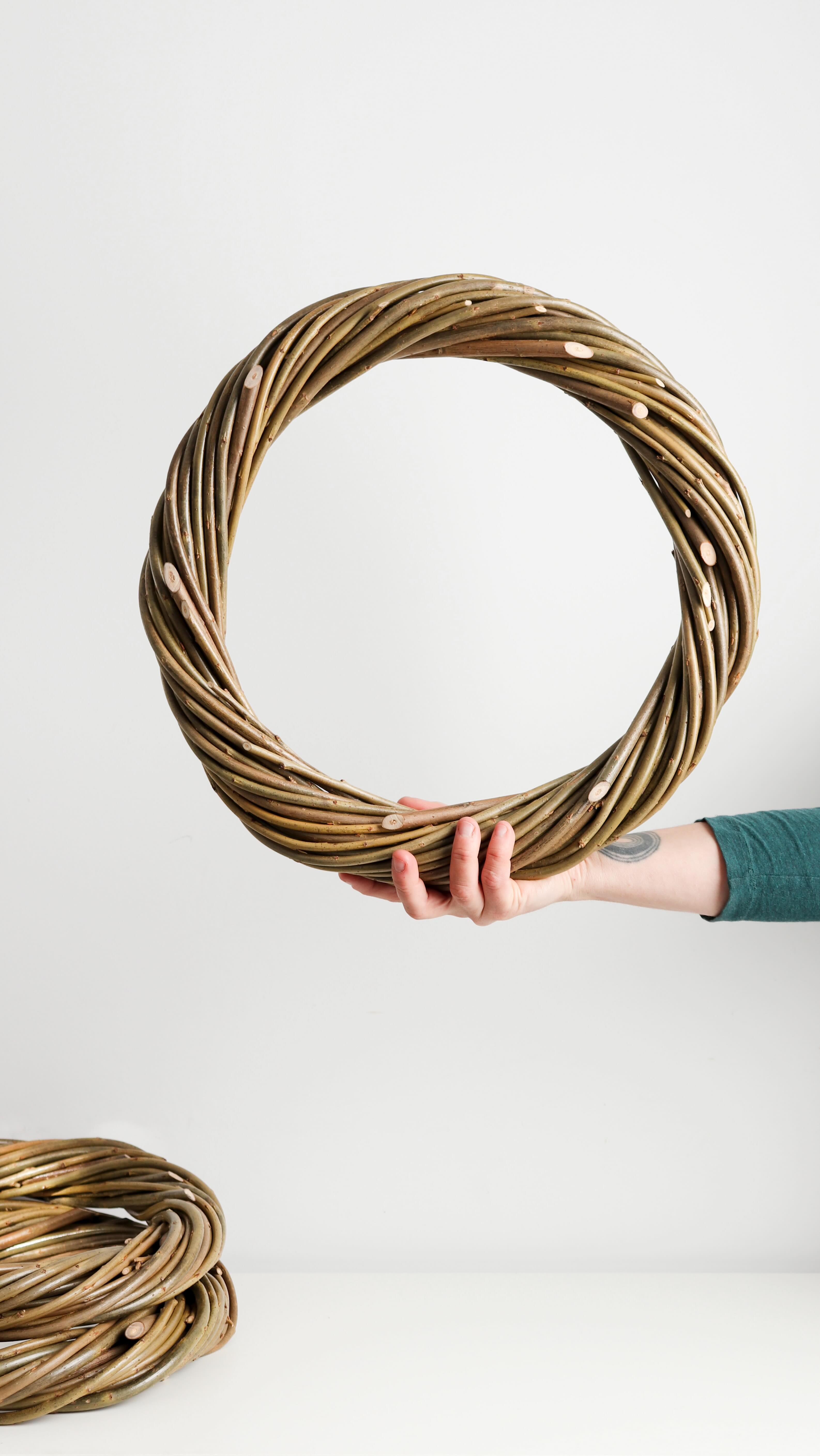 We’ve got some beautiful big sticks soaking in the tanks at the moment, ready to make some more of these chunky willow wreaths.
A few weeks ago we brought all the willow we harvested in the winter into our shed, having dried it in an open barn over summer. We couldn’t resist soaking some of the thickest (and longest at around 8/9ft) willows to see how they soaked, and as it turned out they were perfect for making a few of these big wreaths.
We will be making a small batch of these so if you’re interested in pre-ordering one, send us a DM and we will let you know the details.
Sarah and Marcus 🌿
•
#contemporarycraft #willowweaving #willow #wreath #wreathsofinstagram #naturaldecor #sustainablehome #theartofslowliving #willowwreath #madebyhands #creativeprocess #wreathmaking