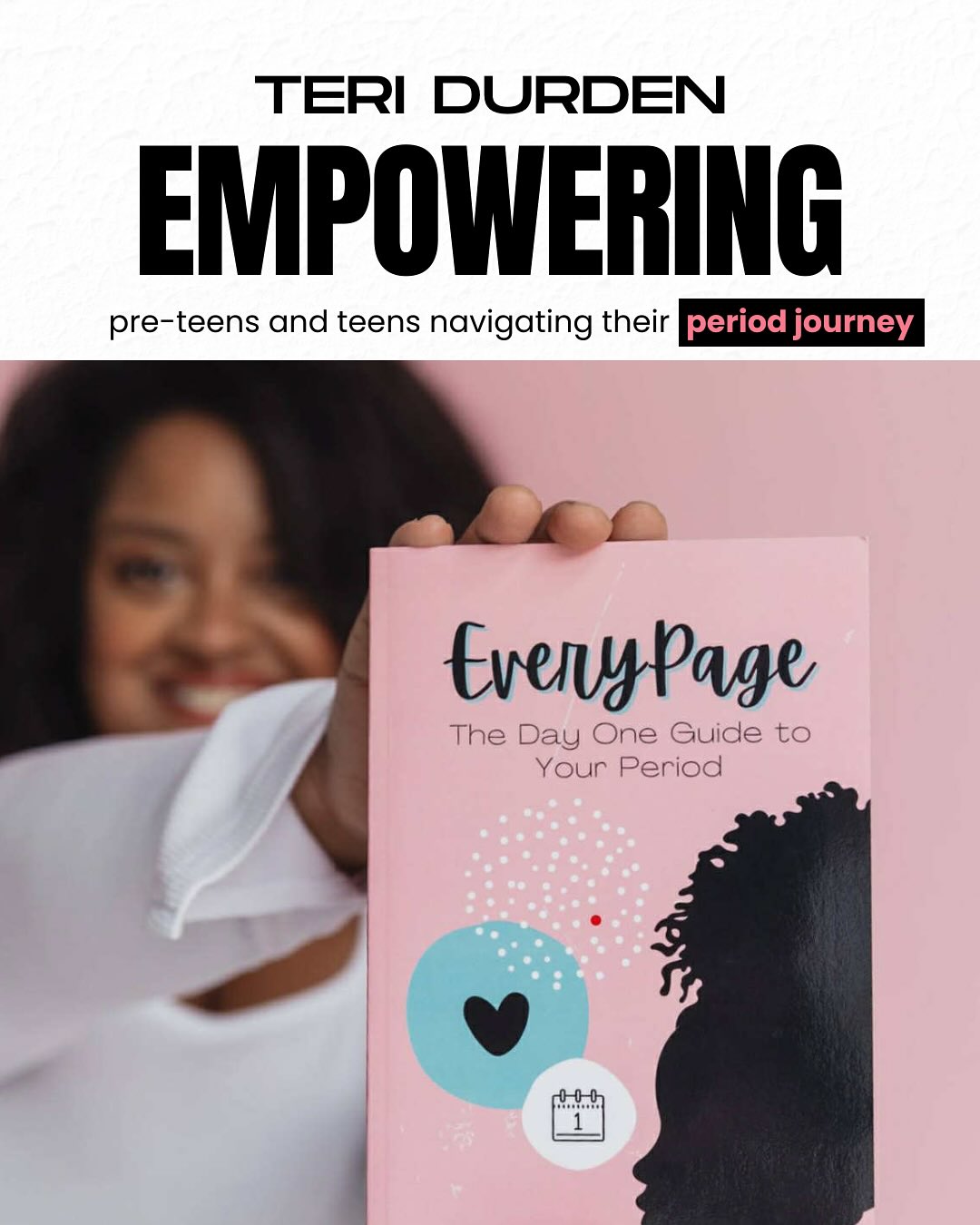 At @InspiringWomen.Today, one of our key initiatives is fighting period poverty - and that means more than just providing pads and tampons. Period poverty also includes the lack of menstrual health education that leaves so many menstruators feeling unprepared.
That’s why we’re thrilled to spotlight ✨Teri Durden @theperiodplanner, certified women’s hormone health coach and author of EveryPage, a game-changing guide for pre-teens and teens navigating their very first period. 🩸
Swipe left to read part 1 our Q&A with Teri and learn how she’s turning what used to be a source of pain into power for the next generation 📚!
#menstrualhealth #theperiodplanner #periodhealth #periodsolutions #womenwholead #gamechanger #reproductivehealth #knowledgeispower #menstrualcycle #hormonehealth #teens #booksforteens #menstruationawareness #periods #periodproblems
