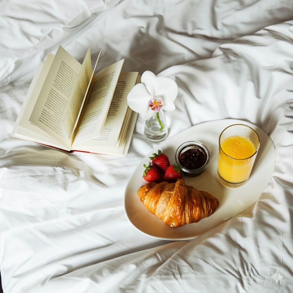 Wake up slow, savor the moment 🌸 Breakfast in bed and a touch of elegance.
#staycation #croissant #bed #comfort #lemeridienabudhabi #abudhabi #favoritebook