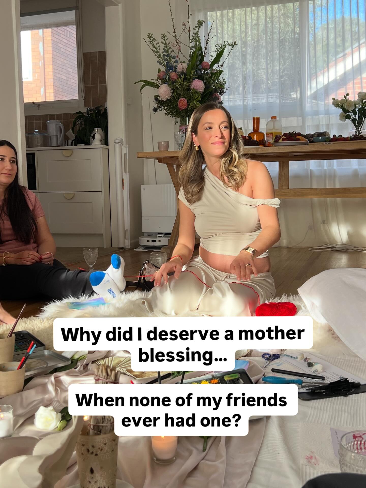 “Why did I deserve a mother blessing… when none of my friends ever had one?”
This was the question that sat with me.
The conditioning that told me motherhood is something women just do - without love, ritual, or celebration for ourselves. That asking for attention somehow made me “self-centred.”
But the truth is… becoming a mother is one of the biggest transitions of our lives.
It deserves to be honoured.
And while baby showers often celebrate the child, a mother blessing celebrates the mother. It’s a moment to pause, reflect, and receive - something that feels uncomfortable for so many of us, but is so deeply needed.
My friends created the most beautiful experience for me: affirmations for those lonely late-night feeds, a birth necklace to remind me they’re with me in labour, and pledges to support me postpartum.
It reminded me that this isn’t about being “special.” It’s about every mother being deserving. Even if you didn’t choose it, you deserved it.
✨ Have you ever celebrated yourself in this way?
Share in the comments - I’d love to hear.
And thank you so much to @thelivingdoula who hosted and created this day that I will cherish forever ❤️
.
.
.
#motherblessing #mothersblessing #motherhood #mothertobe #selflove