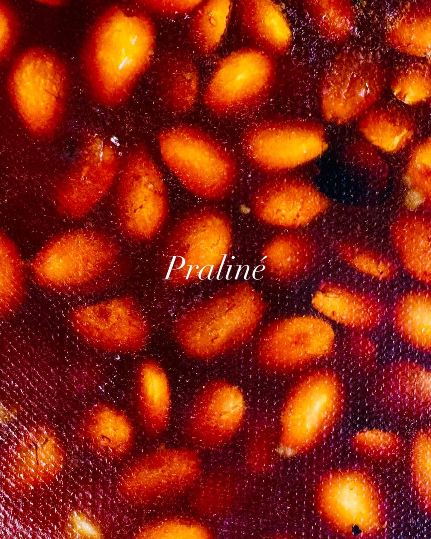 Praline in the making. Roasted almonds from Sicily (best) with caramelized sugar. Let cool and blend into powder. Wonderful in pastreries Ruffino in Marche