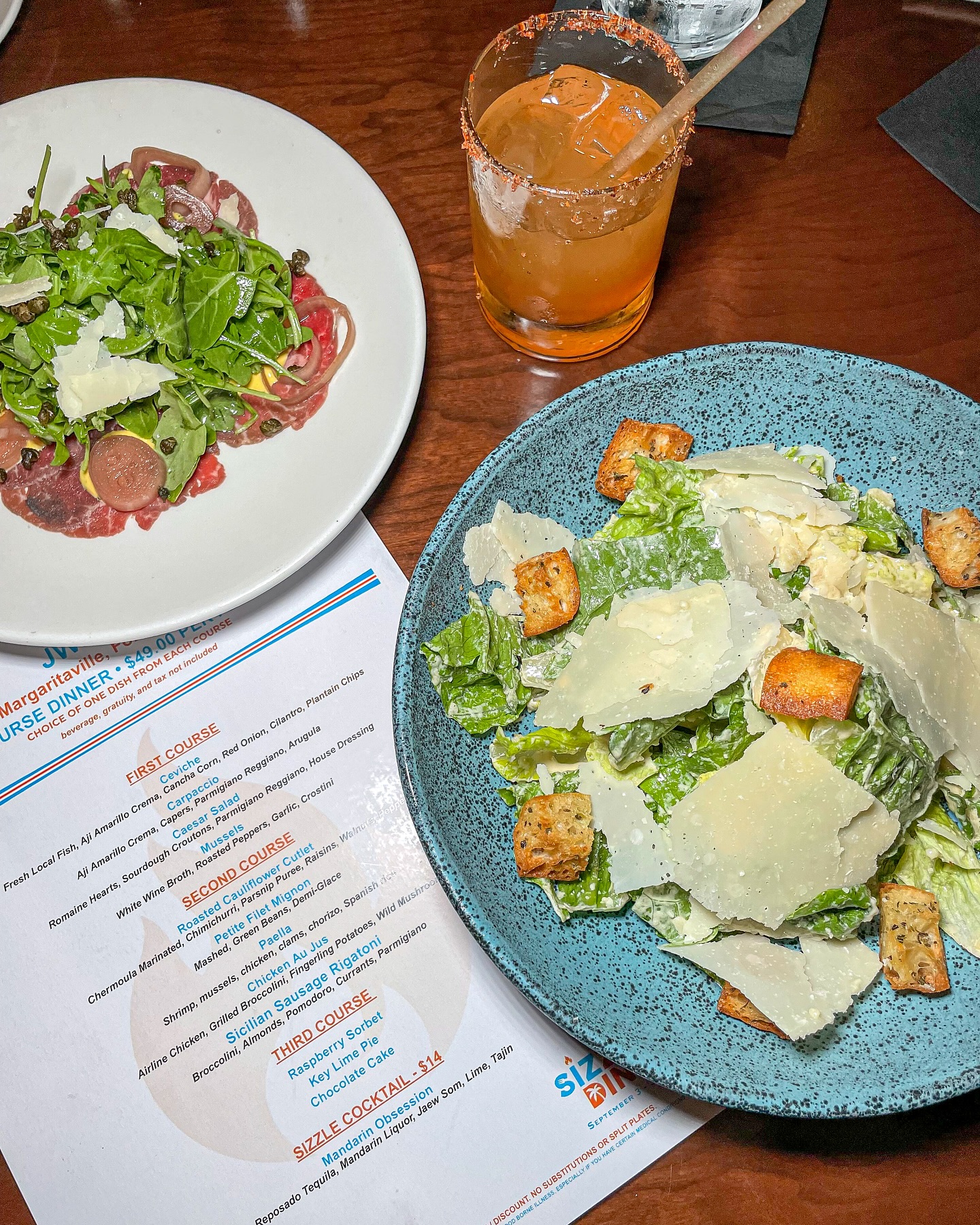 Only a few days left of @sizzledining at @jwbgrillfortmyersbeach
3 course meal + a drink for only $49!!!!!
You’re not going to get this deal again for at least another year and why wait until then?
Here’s what we had:
Mandarin Obsession
Caeser Salad
Carpaccio
Chicken Au Jus
Filet Mignon
Raspberry Sorbet
Key Lime Pie
I highly recommend the chicken au jus, the sauce is so delicious, it’s the best compliment to the chicken and potatoes.
#sizzledining #dinewithpurpose