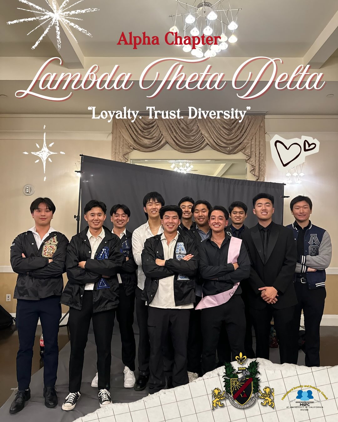 Meet Lambda Theta Delta.𖥔 ݁ ˖
⋆。💌°✩ ──────
#msfc #sorority #fraternity #irvinemsfc #sfl #irvinesfl #uci #ucisfl #ucimsfc #irvine #universityofcaliforniairvine
