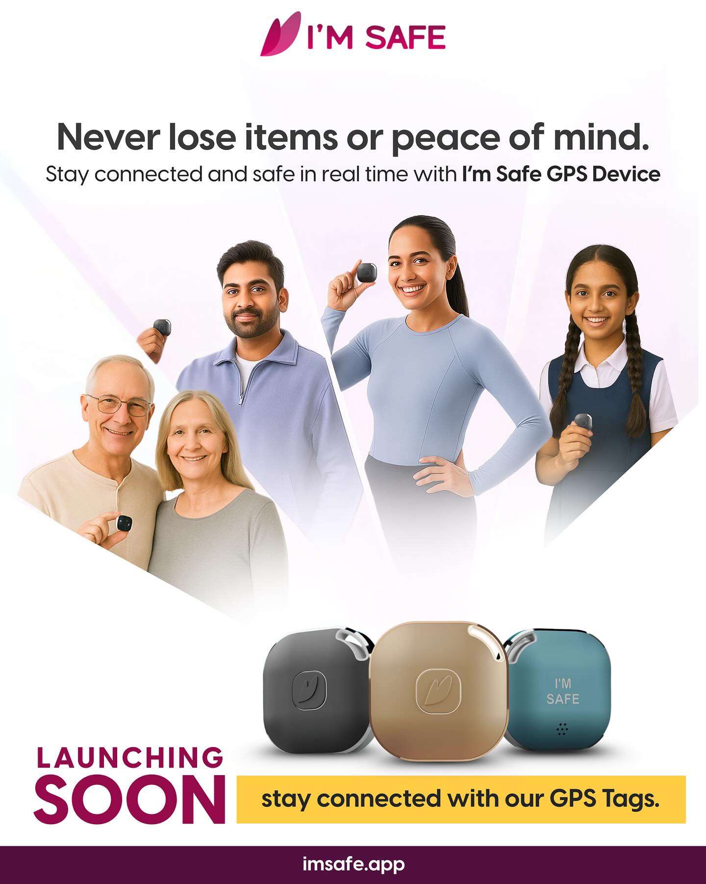 From your essentials to the things you care most about, I’m Safe GPS Tags keep them always within reach!☺️
Real-time updates mean you never lose sight or calm!
Launching soon.
Stay connected with our GPS Tags!🫂
#imsafe #safetyapp #bubble #launchingsoon #bubblefeature #newlaunch #safetyapp