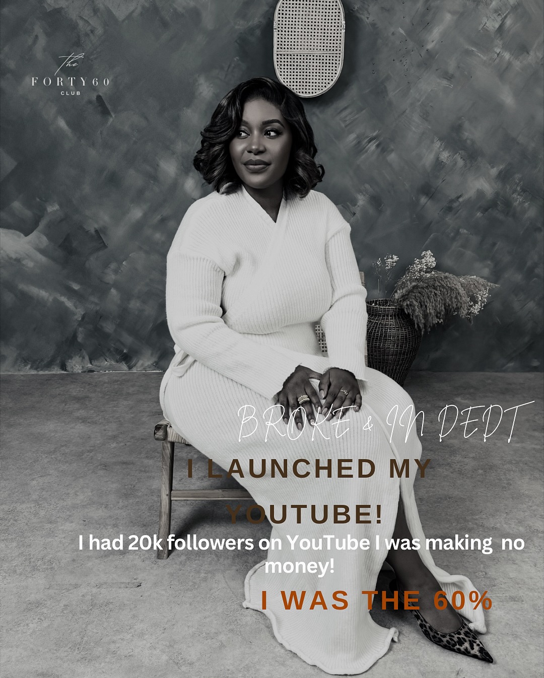 20k subscribers. First launch? A failure. No money. Broke. In debt. No clients.
Today? 180k followers. Brand deals. Freedom to take summers off with my child.
Not bad for an immigrant from Zimbabwe.
✨ Real Founders. Real Stories. Real Lessons.
The Forty60 Club where the 60% teaches you how to survive the 40%.
#TheForty60Club #FounderStories #EntrepreneurLife #StartScaleGrow #FromFailureToFreedom #ImmigrantSuccess #BusinessJourney #ResilientFounder #WomenInBusiness #SingleMomSuccess #FromBrokeToBoss #FailForward #LuxuryLifestyleBusiness #BrandDeals #RealFoundersRealStories