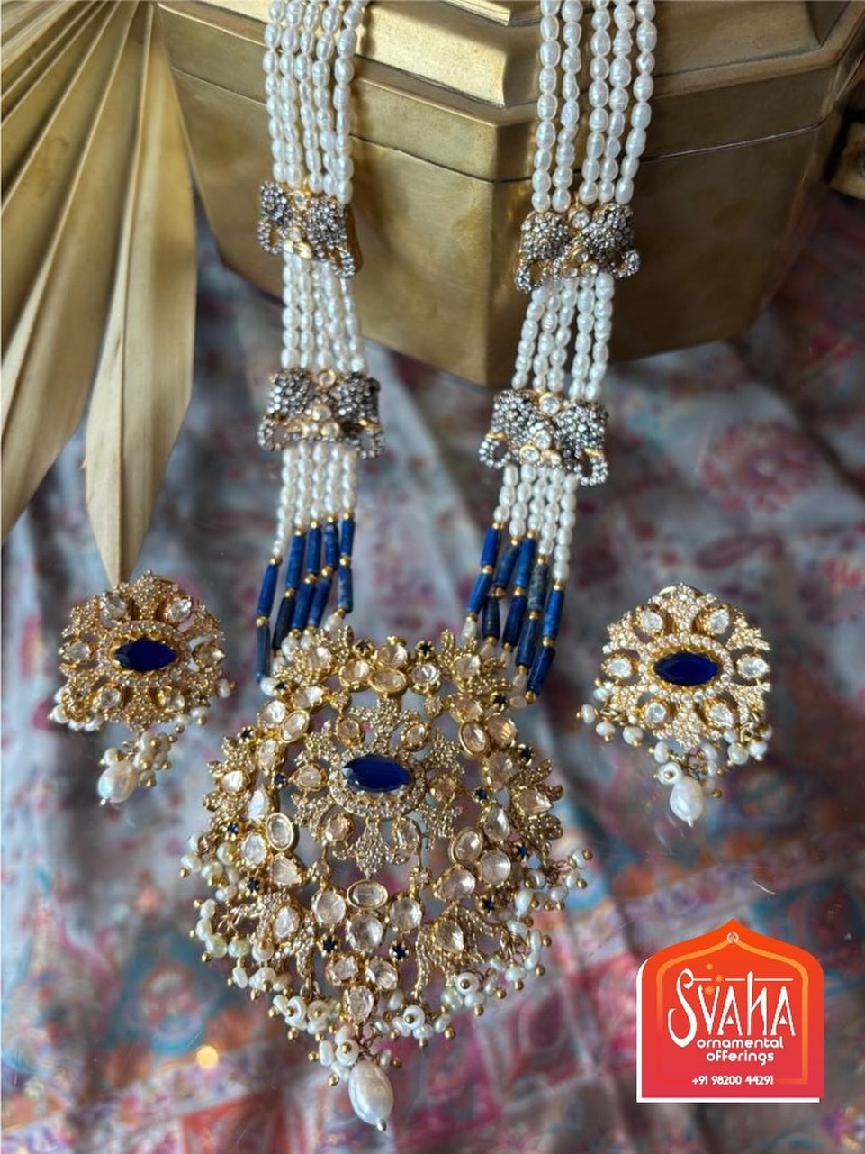 SVAHA - Contemporary Series
Silver choker necklace with earrings with gold plating. A delicate filigree work adorned by tiny elephants and pearl drops with semi-precious stones.
#Svaha #ornamentalofferings #Nirmiti #customisedJewelry #SilverJewelry #HandmadeJewelry #IndianJewelry #JewelryLover #EthnicJewelry #JewelryAddict #HandcraftedJewelry
#MadeInIndia #IndianArtisans #HandcraftedIndia #DesiJewelry #TraditionalJewelry #EthnicVibes
#HandmadeWithLove #ArtisanJewelry #SilverLover #SilverArtefacts