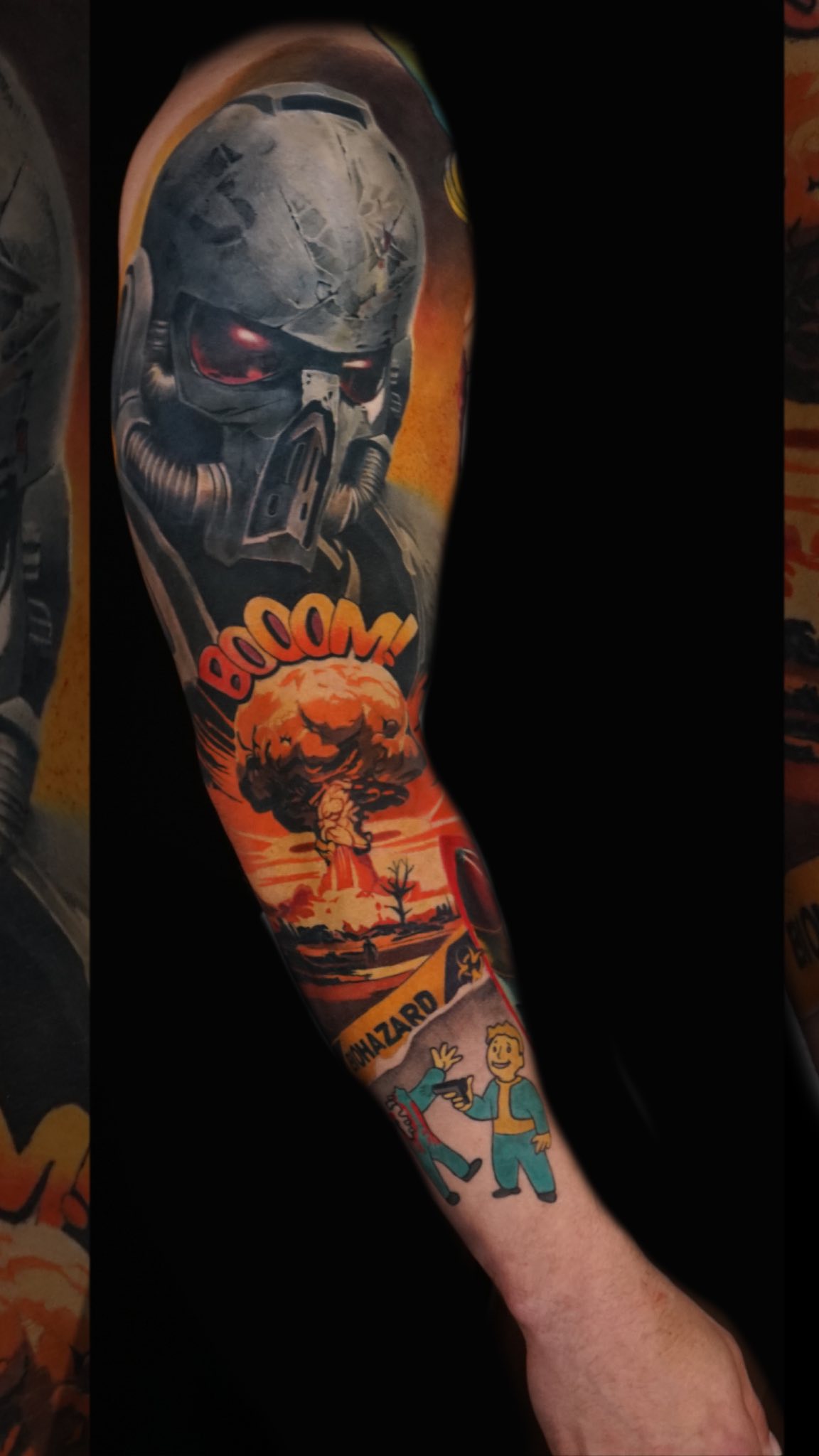 The secret to a perfect cover-up.
Step 1: Go WAY BIGGER than the original tattoo.
👉 This spreads out the black and prevents the new tattoo from looking like a cover-up.
Step 2: Choose the right subject matter (you’re going to have to trust your artist and let them decide, you can’t be picky)
👉 It has to be something with dark tones and natural textures in the right places to hide the old work.
A true cover up isn’t just about hiding the past, it’s about creating a piece that feels like it was always meant to be there. Learn from your mistakes and invest in quality
⚡ Sick of your old tattoo? Let’s cover it up the right way. DM me to book your consult.