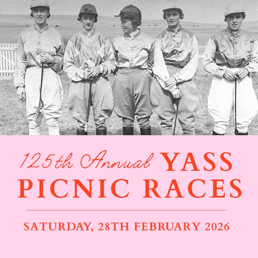 Mark the diary, add it to Google calendar and tell all your friends: the 125th Annual Yass Picnic Races are on Saturday, 28 February 2026.
This year, we are tipping our hats to 125 years of racing at Marchmont, a remarkable chapter with so much history. Years of long, hot, dusty days and of soggy, muddy boots, sunburnt faces, laughter and cheers as horses thundered down the home straight. It has been a whole lot of fun.
We are delving into the archives and hope you will join us for a walk down memory lane. If you have an old photograph, a favourite story, or a classic race day memory, please share them with us. For example, pictured here are Misses Heffernan, Joan Horsley, Peggy Robertson (who rode winner ‘Murtha’), Elizabeth McFarlane, and Ailsa Robertson in the renowned “ladies only” race, Yass, March 1936.
Tickets and membership renewals will be available soon on the website.
——
#YassPicnicRaces #YassPicnicRaces2026 #Celebrating125 #125Years #CountryRacing #RaceDay #CommunityRaces #VisitYassValley #VisitNSW #CountryRacing #RacingNSW