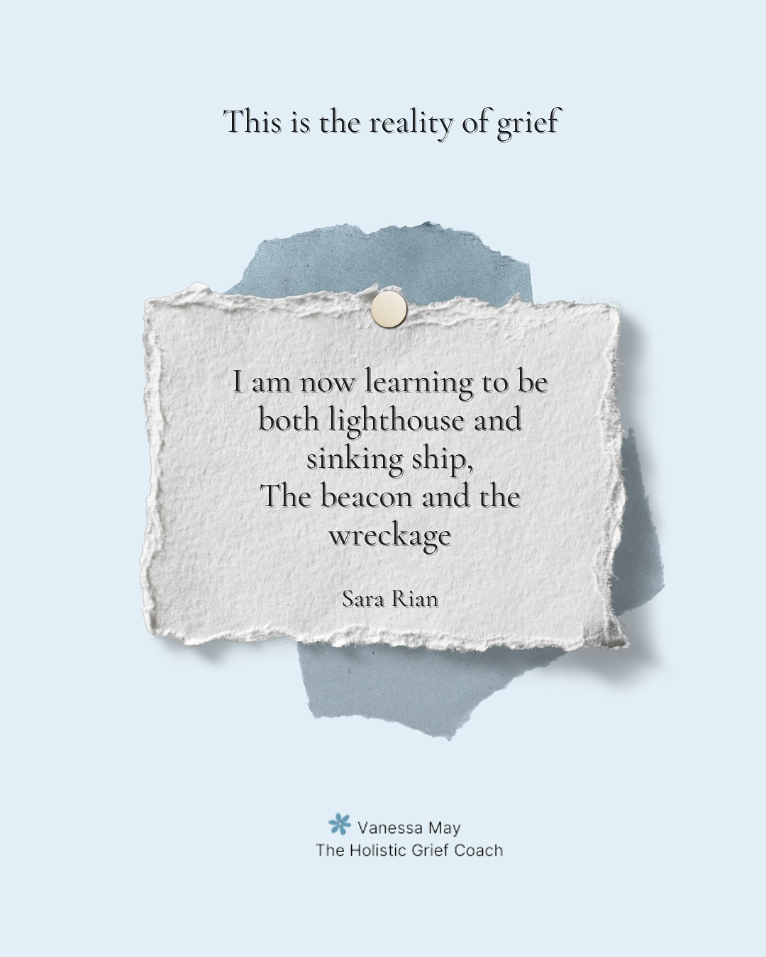 Grief can be more than one thing. We are the sinking ship and the wreckage. But we can also be a lighthouse and a beacon showing the way for others coming up behind us. The fallout from a major loss is going to ripple out for a long time, if not forever. We can recognise the reality and depth of our grief but still be of help to others - this is post traumatic growth.
Please share, save, like or follow 🩶
And if you would like grief support from someone who gets it, please contact me via my bio or the contact button 🤍
.
#griefsupport #griefawareness #bereavedmother #widow #lossofalovedone #childloss #lossofapartner #lossofaparent #lossofasibling #posttraumaticgrowth #bereavedparents #griefcoach #bereavementcounsellor