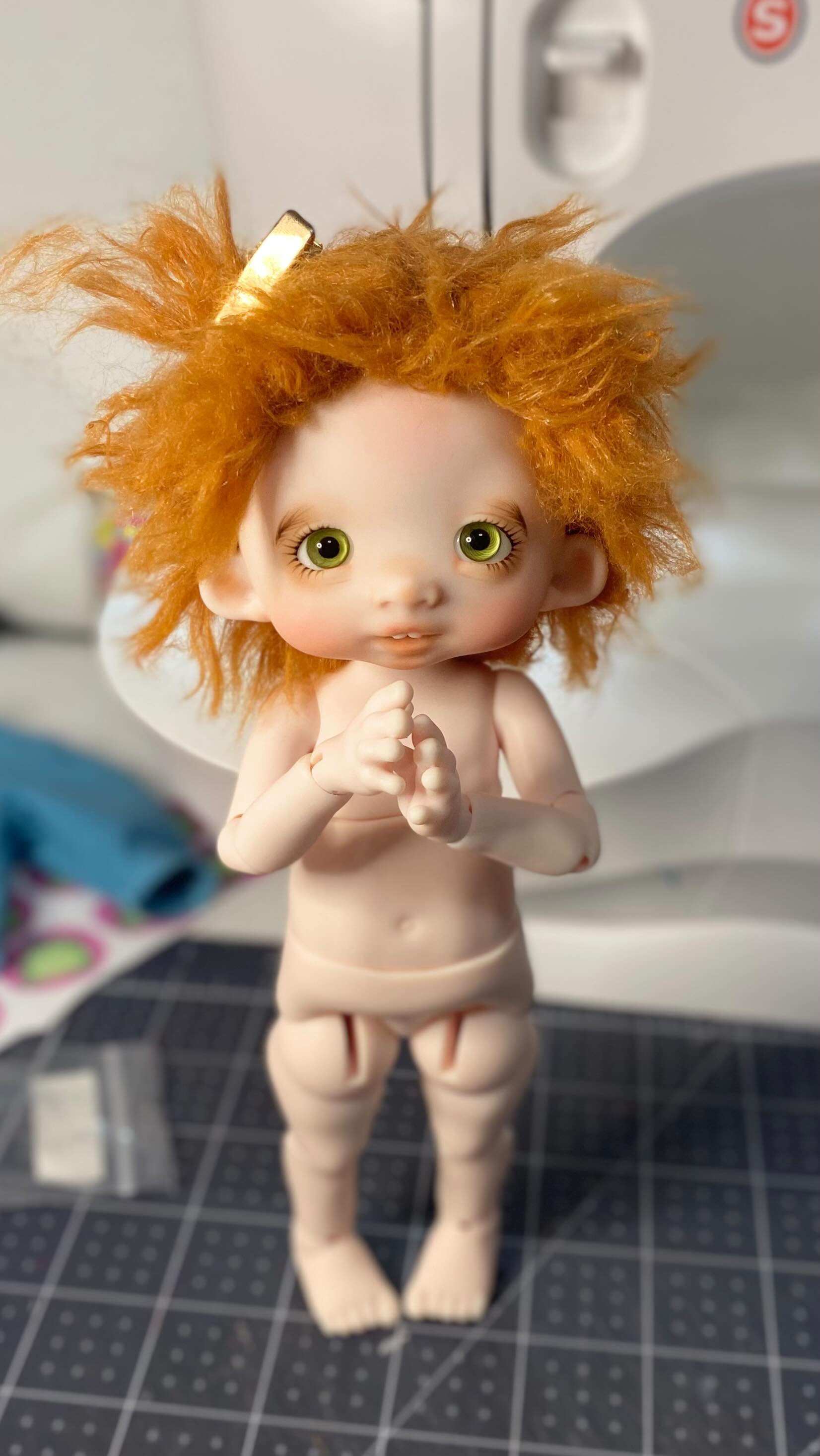 I’m almost ready with Froggy! She is my first 3d sculpted and printed doll, this will be a limited edition (only 5 dolls) and they will be available Friday on my website. I will post more pictures and details tomorrow. #lindamacariodolls #newdoll #3dsculpted #bjddoll #froggybjd