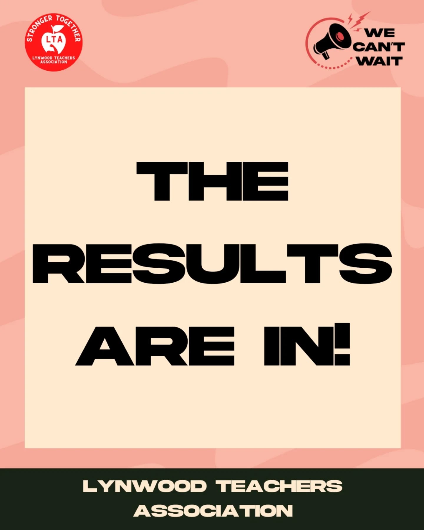 📣 The results are in! 𝟗𝟔% 𝐕𝐎𝐓𝐄𝐃 𝐘𝐄𝐒! This historic Tentative Agreement now goes to the School Board. Thanks for your continued support! When we fight, 𝘸𝘦 𝘸𝘪𝘯! #StrongerTogether #WeCantWait #WeAreCTA