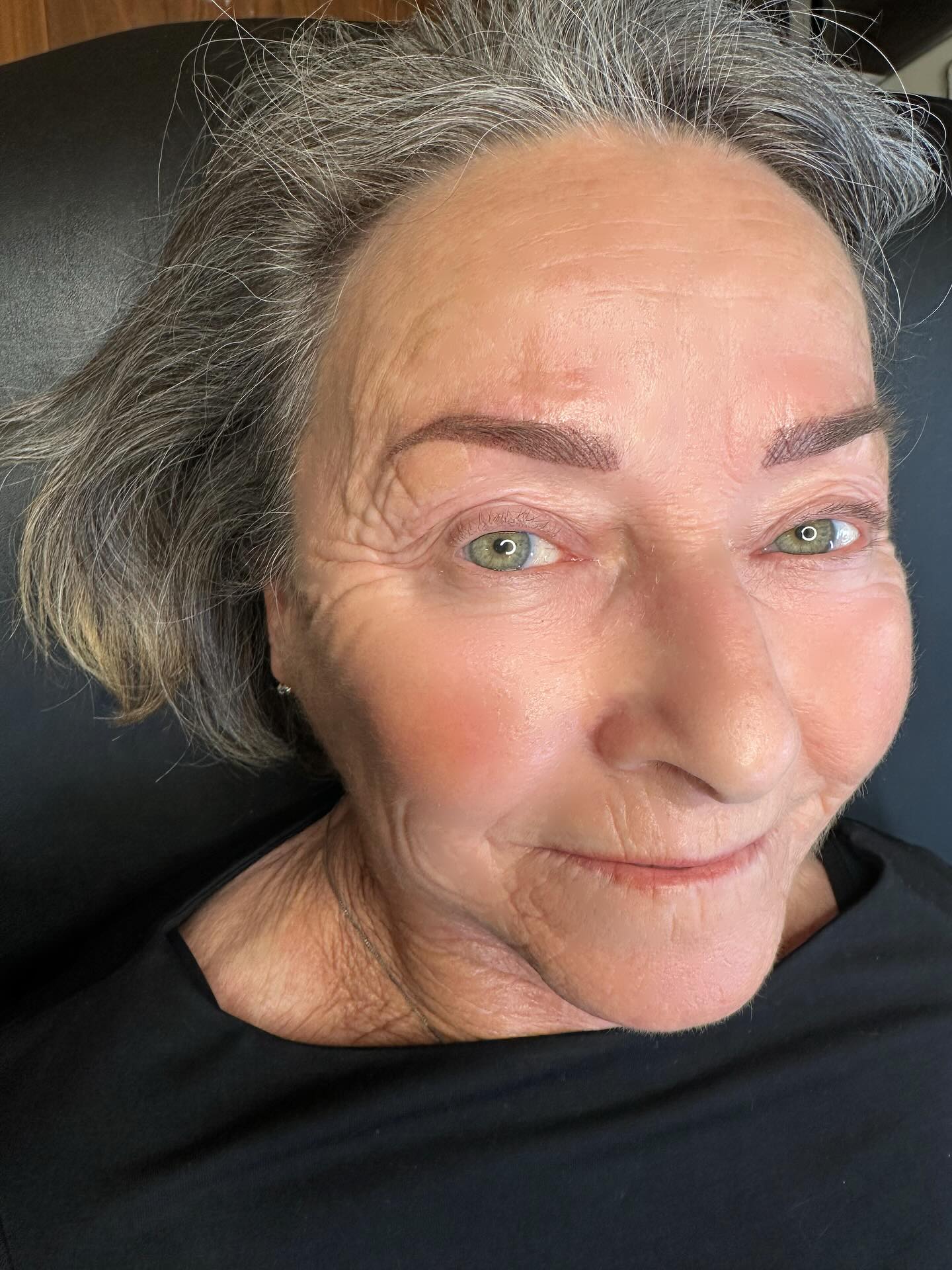 This gorgeous gal got some new brows today!! She was so tired of filling them in, trying to get them symmetrical every single day! These browse will soften and lighten up, and this pigment will never turn gray just fade with time!! #browsyyc #browtattoo #browtattooyyc #powderbrowstattoo #yycbrows