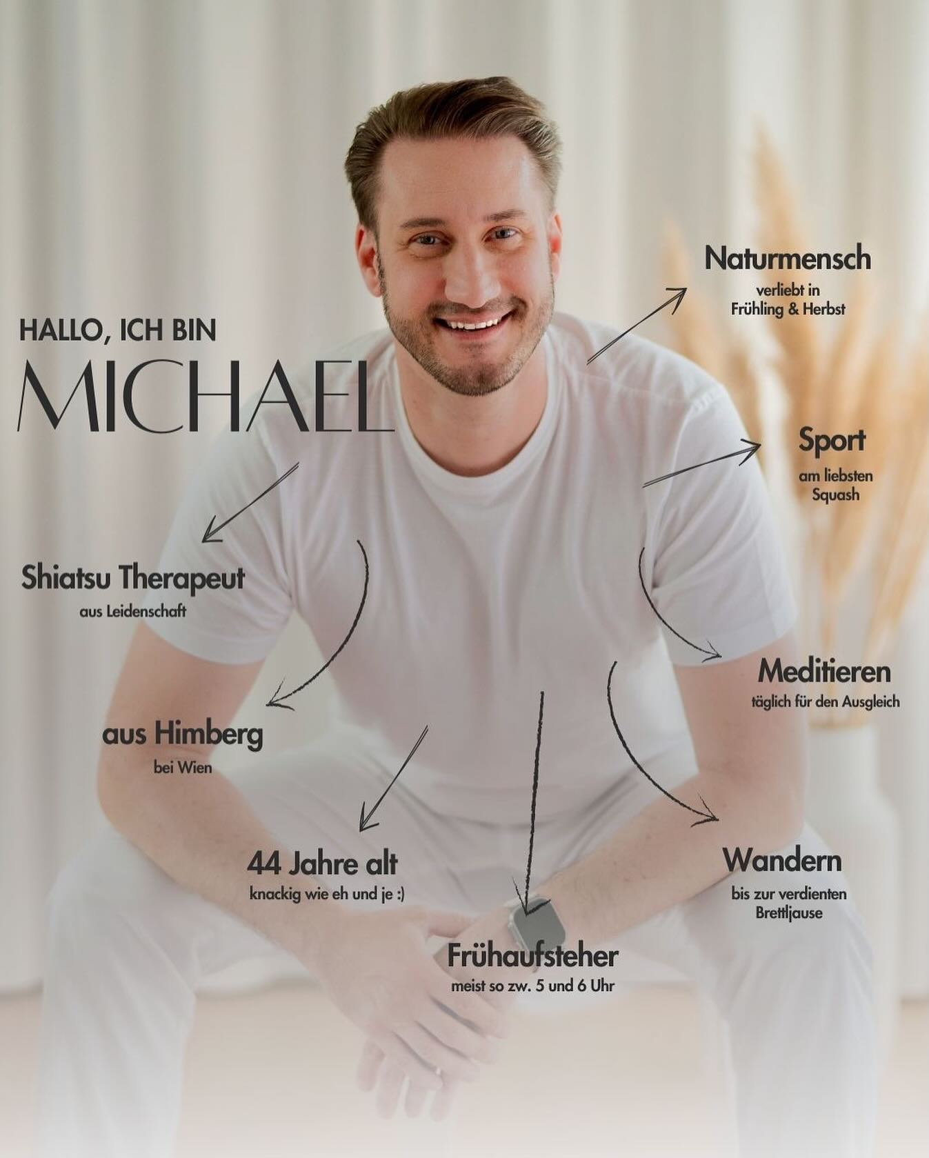 Hey, das bin ich 😊
44 Jahre jung, Shiatsu Therapeut aus Leidenschaft und Frühaufsteher mit Blick fürs Wesentliche.
Ob beim Wandern in den Bergen, beim Squash oder in der Meditation – ich finde meinen Ausgleich in Bewegung, Natur und einem guten Lachen. 🏔️💪🧘♂️
#Lebensfreude #Balance #HumorHeilt #shiatsu #shiatsumichl #therapeut #wandern #berge #squash #meditation #sport #health #healthy #tcm #frühaufsteher #dasbinich