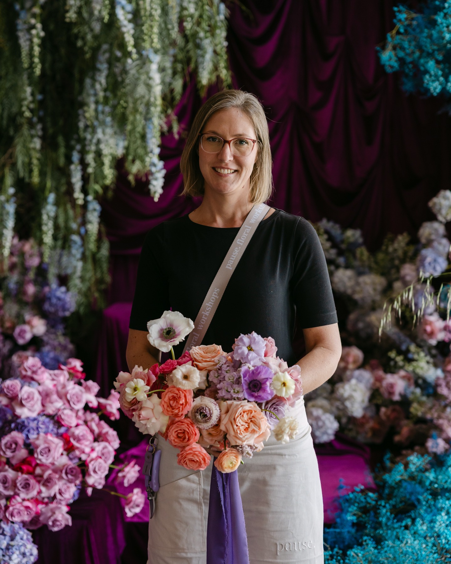 Standing in the most ethereal, whimsical garden that was seamlessly curated by the incredible @pausefloralworkshops students, guided by the ever-talented @anliwahlfloral and @kadoufloraldesign.
Holding the bouquet I created feels like a dream. How enchanting 🥰
Gorgeous photo taken by @delicatephotography_
#ethereal #floralworkshop #weddingflorist #enchantingsetup #lush #evergrowing