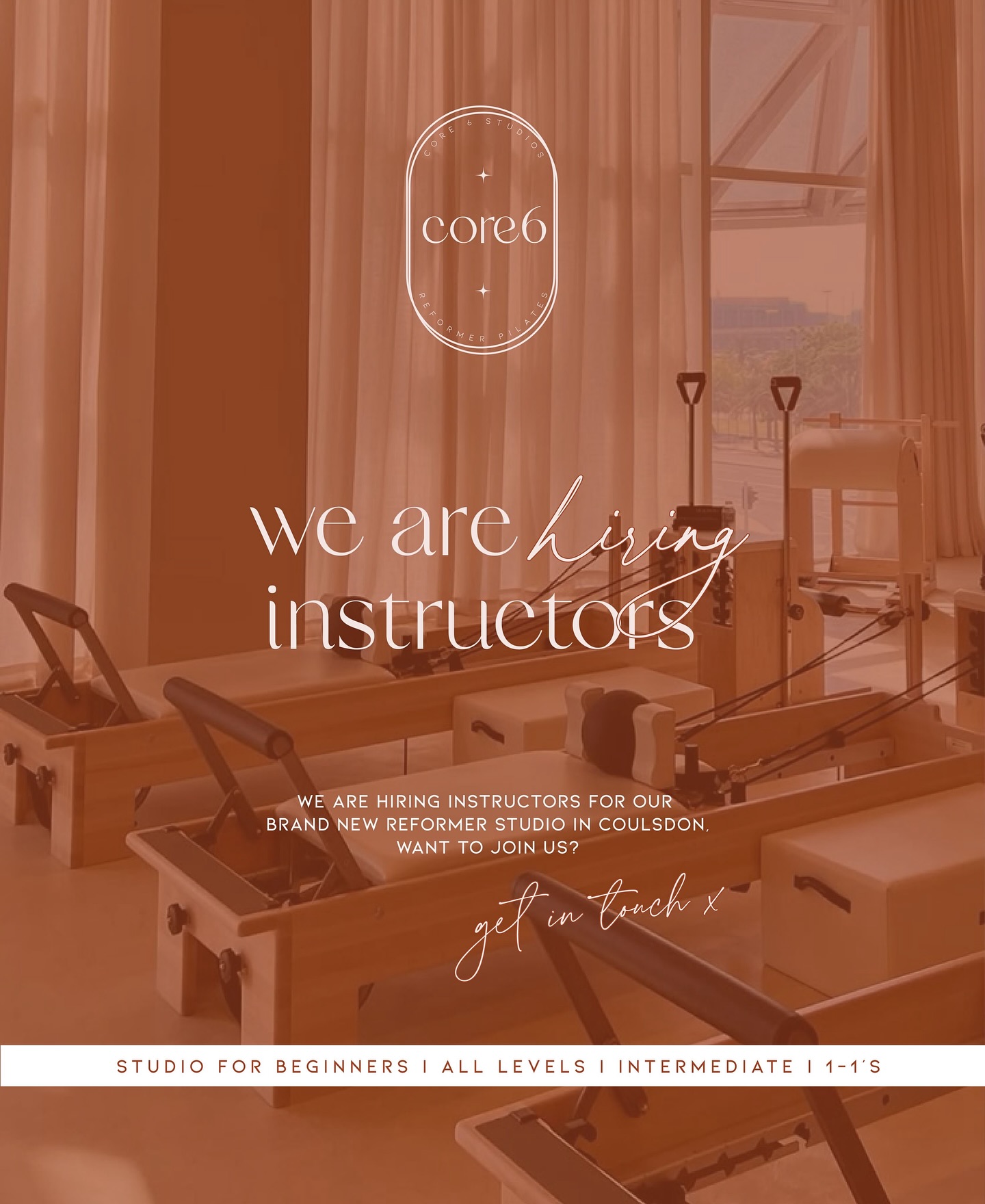 Join the Core 6 Team!🧡
Core 6 is getting ready to open its doors very soon, and we’re on the look out for an incredible team of passionate, talented instructors to join us from the very beginning.
We’ll be offering classes 7 days a week, and we’re looking for instructors who are ready to inspire, connect, and grow with our new community.
If you’re a Pilates or wellness professional searching for a fresh space to teach, we’d love to hear from you!
📩 DM us or email info@core6studios.com to apply.
✨ Know someone perfect for this? Share this with friends or family who might be interested!