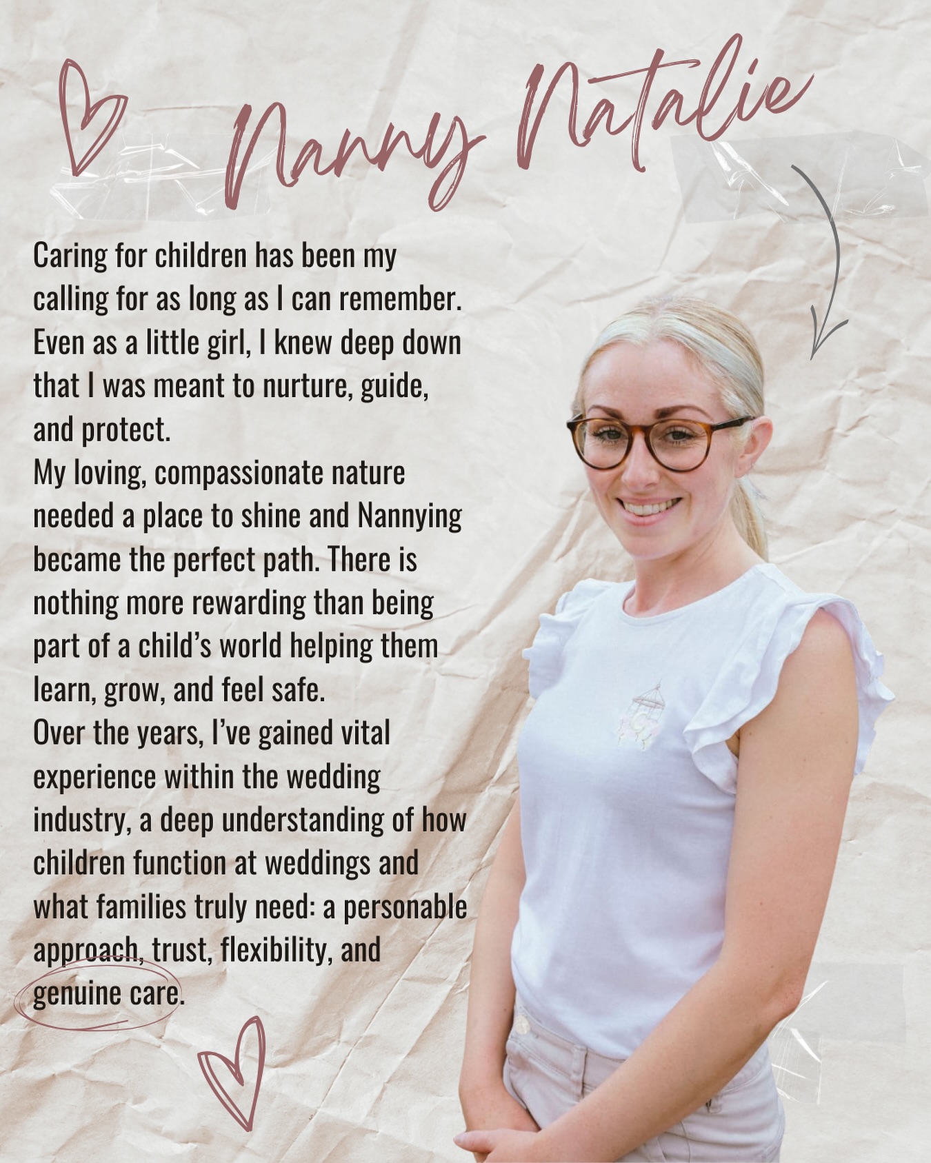 Hi wonderful families!
I though it would be a time to re-introduce myself -
Iâm Nanny Natalie đąđťââď¸
In 2016, I started Private NannyÂŽ @private.nanny with one simple belief - that every family deserves support that fits seamlessly into their lives. Unlike a nursery or a school, my service was built to grow and adapt with them. Life with children isnât always predictable, and I wanted parents to know they had someone they could count on, someone who would be there when they needed it most.
And then, something wonderful happened my little dream began to grow.
In 2021, The Wedding NannyÂŽ was born. âĽď¸
Since then, weâve had the privilege of being part of some truly beautiful weddings across the UK. From intimate gatherings to grand celebrations, weâve cared for children of all ages, ensuring they are safe, comfortable, and included, while allowing parents to relax and fully enjoy every moment of their special day.
Today, we are proud to say that The Wedding NannyÂŽ offers families a trusted, high-quality service that blends professionalism with genuine care. Our goal is simple: to give you complete confidence that your children are in safe, loving hands, so you can focus on creating memories that last a lifetime.
#weddingplanning #weddingideas #weddingday #bride2026 #groom2026
#weddingplanningtips #justengaged #ido2026 #ukweddings
#weddinginspo #bridetobe2026 #weddinghelp #weddingchecklist #derbyshirebride #deryshirewedding #derbyshireweddings