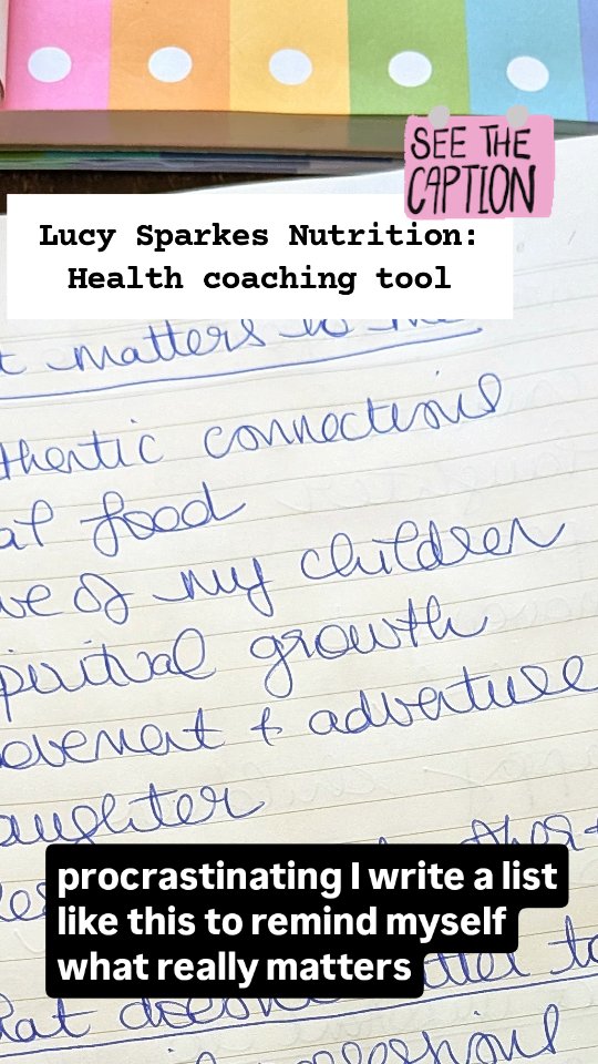 Health coaching is much more than recipes and menu planning...
Finding out what underpins all of our decision making when we make choices from our heart and what matters to us, is fundamental to motivating us to make the necessary health changes to support us in our life goals and heart's desire.
What makes you tick?
What motivates you?
I like to use this tool on myself to bring myself back to me, when I've veered off course a little or become focussed on things that actually aren't that important or a priority. Which does happen, just writing it out can really make a difference to my mood and motivation.
What do you do to keep yourself grounded and on track?
Lucy
π€β¨π
#healthcoach
#nutritionaltherapy
#nutrition
#values
#heart
#priorities
#listing
#tunein
#motivation
#gutbrainconnection
#adhd
#neurodivergent
#audhd