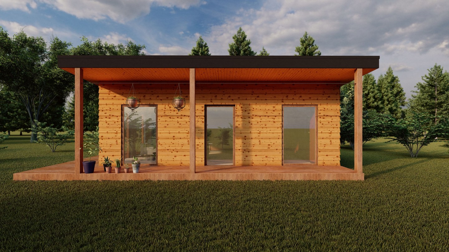 We’ve recently restarted this project after a few years, bringing in fresh ideas while keeping the initiative simple and clear. The result is a modern timber cabin that sits naturally in its surroundings, with clean lines and a warm, timeless character.