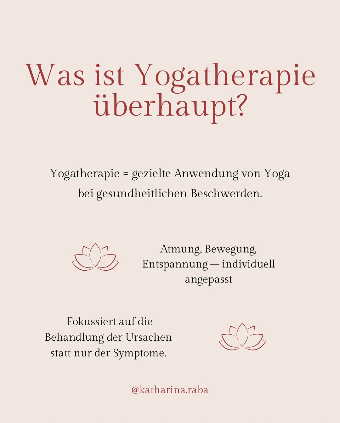 ✨ Was ist Yogatherapie? ✨
Yogatherapie verbindet die uralte Praxis des Yoga mit modernen Ansätzen der Gesundheit. Sie ist individuell angepasst und richtet sich nach deinen persönlichen Bedürfnissen – körperlich, geistig und emotional.
🧘♀️ In der Yogatherapie geht es nicht darum, schwierige Asanas zu meistern, sondern darum, Heilungsprozesse zu unterstützen und das innere Gleichgewicht zu stärken.
🌿 Sie kann helfen bei:
• Stress & Erschöpfung
• Rücken- und Gelenkbeschwerden
• Schlafproblemen
• Ängsten & innerer Unruhe
💫 Yogatherapie sieht den Menschen als Ganzes. Körper, Atem und Geist arbeiten zusammen – Schritt für Schritt, in deinem Tempo.
👉 Hast du schon einmal von Yogatherapie gehört oder sie ausprobiert?
#yogatherapie #yogahealing #yogafürdich #achtsamkeit #yogajourney #gesundheit #yogacoaching #mentalhealth #yogamind #holistichealth #stressabbau #selbstfürsorge #achtsamleben #yogaimalltag #yogacommunity