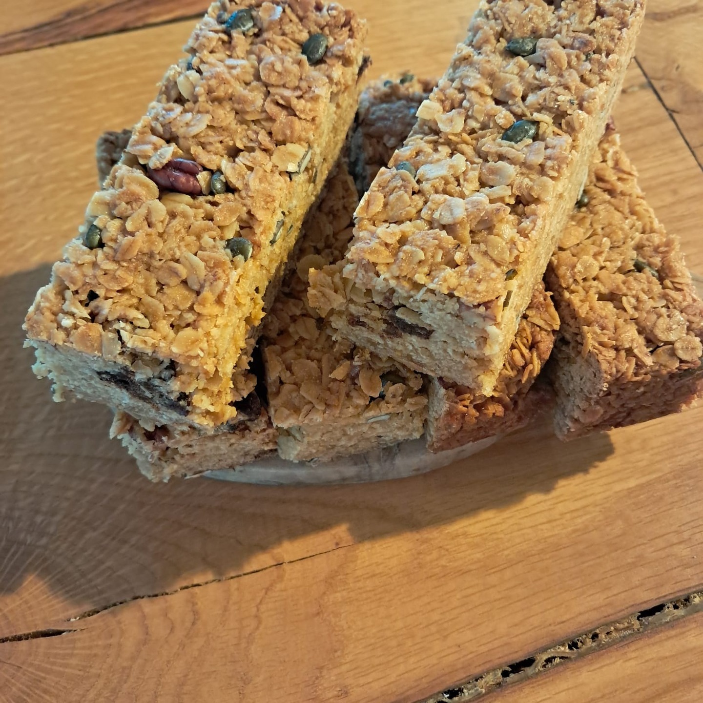 New White Chocolate & Macadamia Cookies and Pecan, Date & Pumpkinseed Flapjacks!