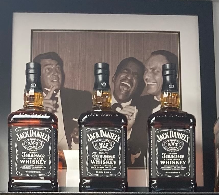 Nothing would make Frank and the boys happier than a 3 Liter bottle of Jack. #jackdaniels #franksinatra #sourmash #onlyonaugusta #whiskey #keepcalmandkeepdrinking