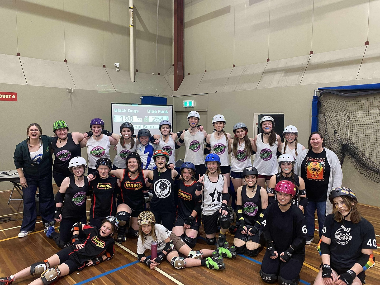 Last weekend, East Vic Roller Derby ran our 2025 Black & Blue Bouts, raising funds for @beyondblueofficial
This year our event was all about the juniors, with an awesome junior derby double header, featuring skaters from 5 different leagues playing in exciting mashup teams 🛼
We also saw two of our Witches make their reffing debut, switching out the purple for black and white stripes for the day!
With the tremendous efforts of everyone involved, we are excited to announce that we raised $1168 for Beyond Blue, an amazing amount that will help go towards all the great work being done for mental health support in Australia 🩵
A huge thank you to our skaters and everyone who came and supported our Black and Blue Bouts!