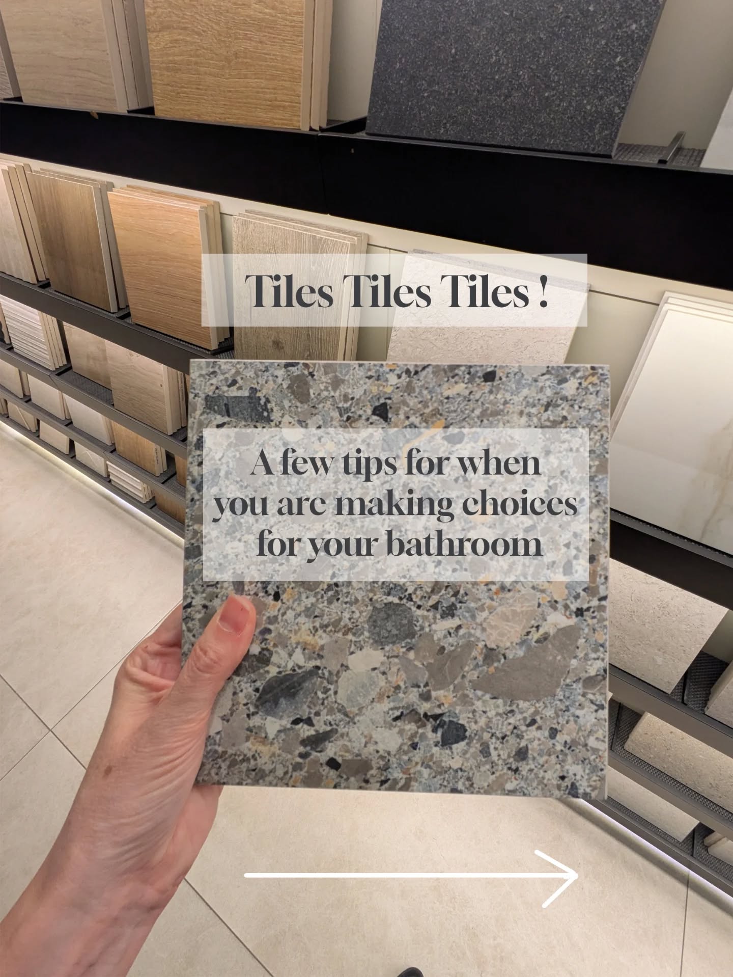 TILES!
There is so much to consider when specifying tiles, here are a few tips to get you going for your next bathroom refurbishment.
If in doubt, ask your supplier. Or better yet, ask an interior design professional to help ;)
Make sure you SAVE this post for your next renovation project!