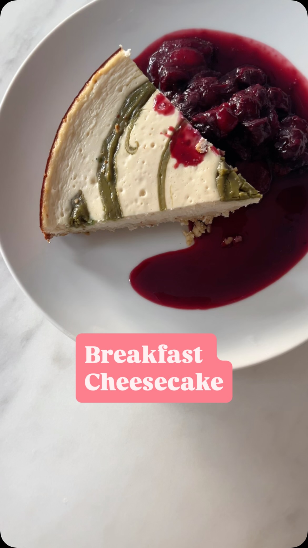 Yes I’ve just had cheesecake for breakfast!! But it’s not what you think. This one is high in protein, fibre and low in added sugars. Yea the pistachio cream is back. Recipe coming soon x #highprotein #highproteinbreakfast #breakfastinspo #cheesecakerecipe #pistachiocream