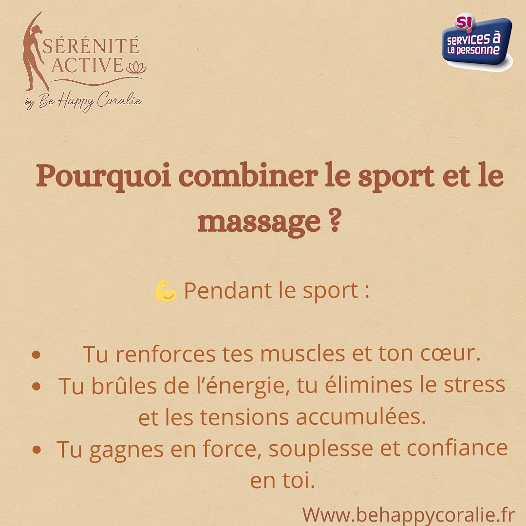 #coachsportif #remiseenforme #sportsante
#massage #massagebienetre #harmoniecorpsesprit
#relaxation #sportetbienêtre #sérénité #sérénitéactive