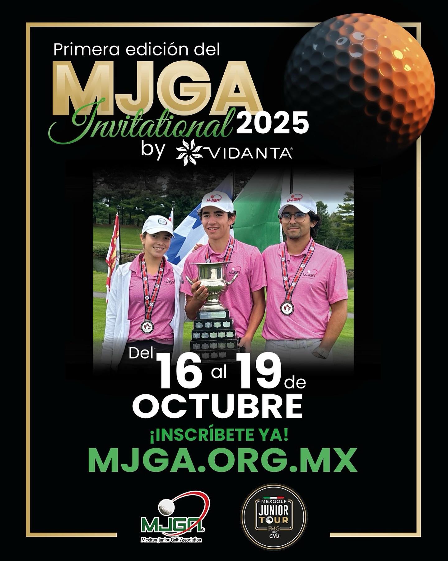 🚨 El momento ha llegado 🚨
La primera edición del MJGA Invitational 2025 by Vidanta está aquí.
🏆 2da Etapa del México Junior Tour del CNIJ
📍 Del 16 al 19 de octubre
🌴 Nuevo Vallarta, Nayarit
⛳ En Vidanta World, escenario del PGA TOUR.
Una experiencia histórica donde el golf juvenil de México brillará como nunca antes.
¿Estás listo para ser parte de la historia?
👉 Consulta la convocatoria e inscríbete en nuestra página web