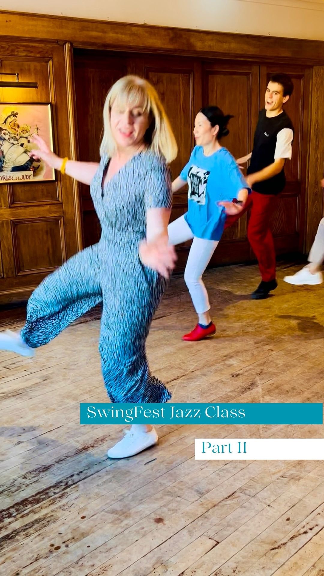 SWINGFEST JAZZ CLASS PART II – Here’s the second part of the new jazz routine that I taught at this year’s SwingFest. Thank you to everyone who came. I loved working with you all.
The workshop was about finding ways to express yourself to swing music, starting with a sense of grounding and embodying the music.
In this section, I played around with my favourite jazz move, the Shiskaboombah, replacing the first kick kick with a toe-heel, and slowing down the lock step turn with a tap tap tap.
There’s also another of our favourite jazz moves thrown in, Slip Slop Run Run.
But more important than the steps themselves is really feeling the music and embodying the movement and expressing yourself in your own unique way.
Tell me, do you have a favourite jazz step you love to dance? Or one that you’re itching to learn?
.
.
.
#swingdance #jazzclass #softshoeshuffle #danceclass #LearntoDance #DancersLife #dancelessons