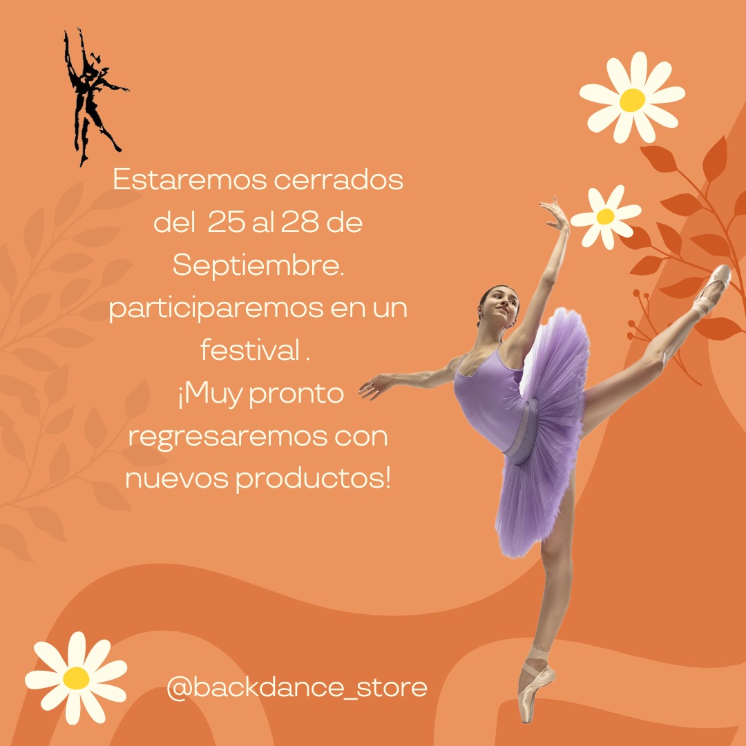 ✨ ¡Nos vamos de festival!
Del 25 al 28 de septiembre estaremos cerrados, ya que participaremos en un festival y muy pronto tendremos novedades exclusivas.
👉 Regresamos el 29 de Septiembre
¡Gracias por su comprensión y nos vemos a la vuelta! 🎉