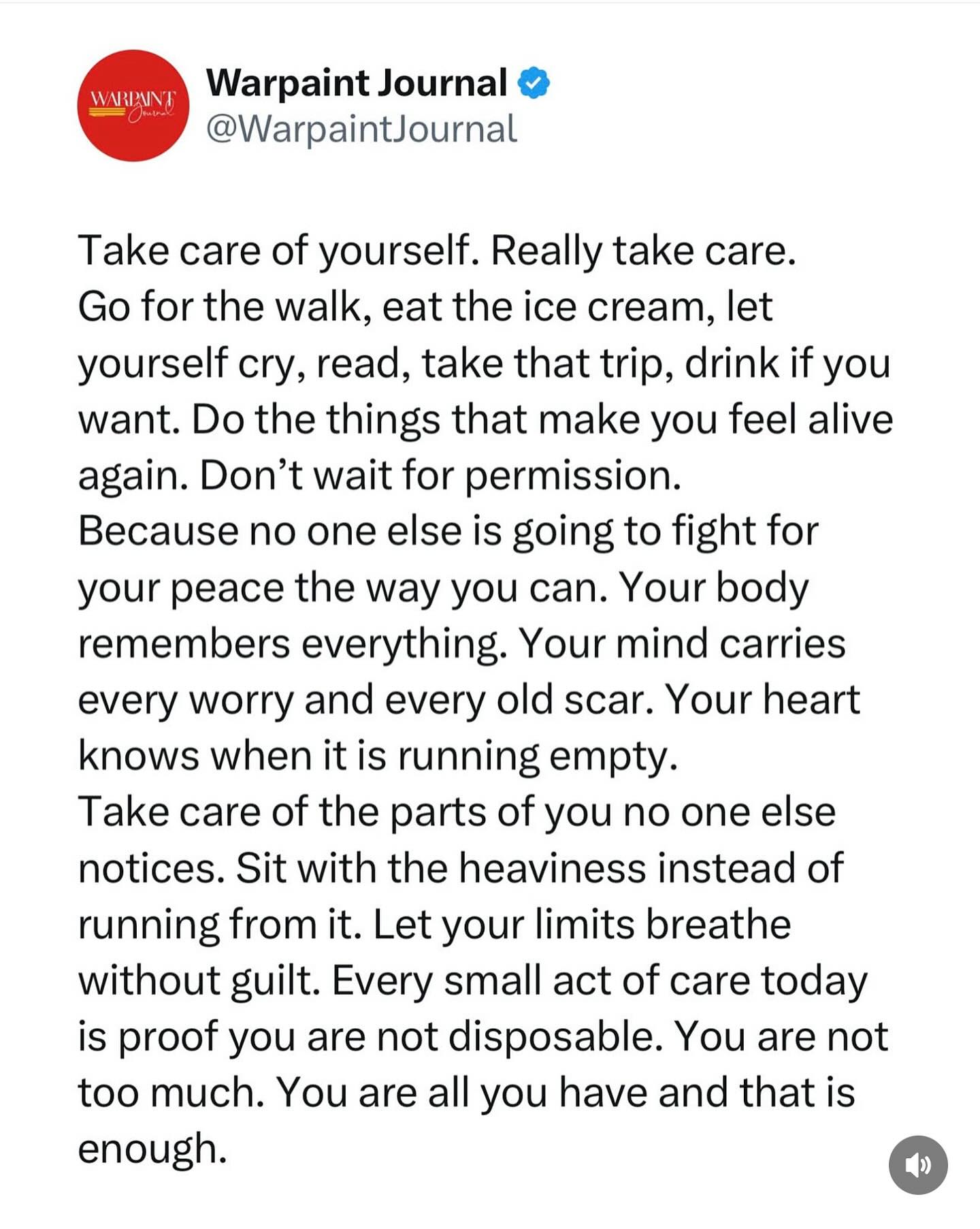 I ♥️ this. Who else needed these words?
@warpaintjournal
@warpaintjournal
@warpaintjournal