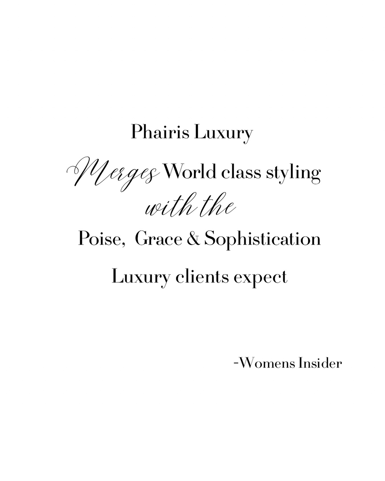 It’s an honor to be recognized for what we strive for.
Thank you @womensinsider for your article and recognition.