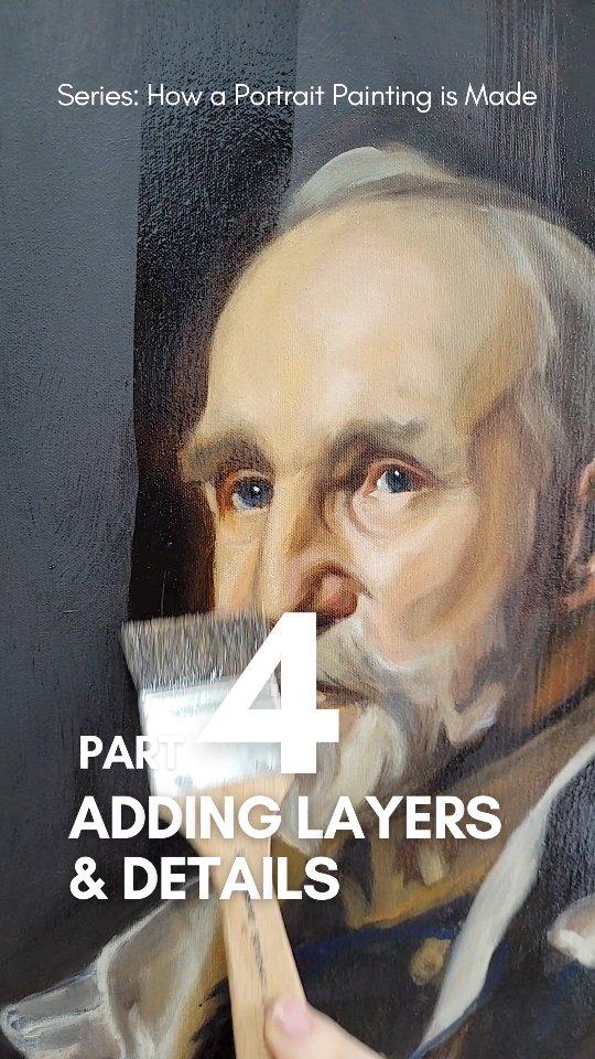 Series: How a Portrait Painting is Made 🎨
Part 4: Adding Layers
Once the first layers have dried, it’s time to refresh the canvas and continue building.
With each new layer, I add more detail, depth, and atmosphere — slowly refining the likeness of the person. It’s a rhythm of painting, letting it dry, and returning again to strengthen forms and bring the portrait closer to life.
Stay tuned for Part 5 – The Background Colour.
#portraitpainting #oilpainting #realism #artprocess #classicalart #timelessart