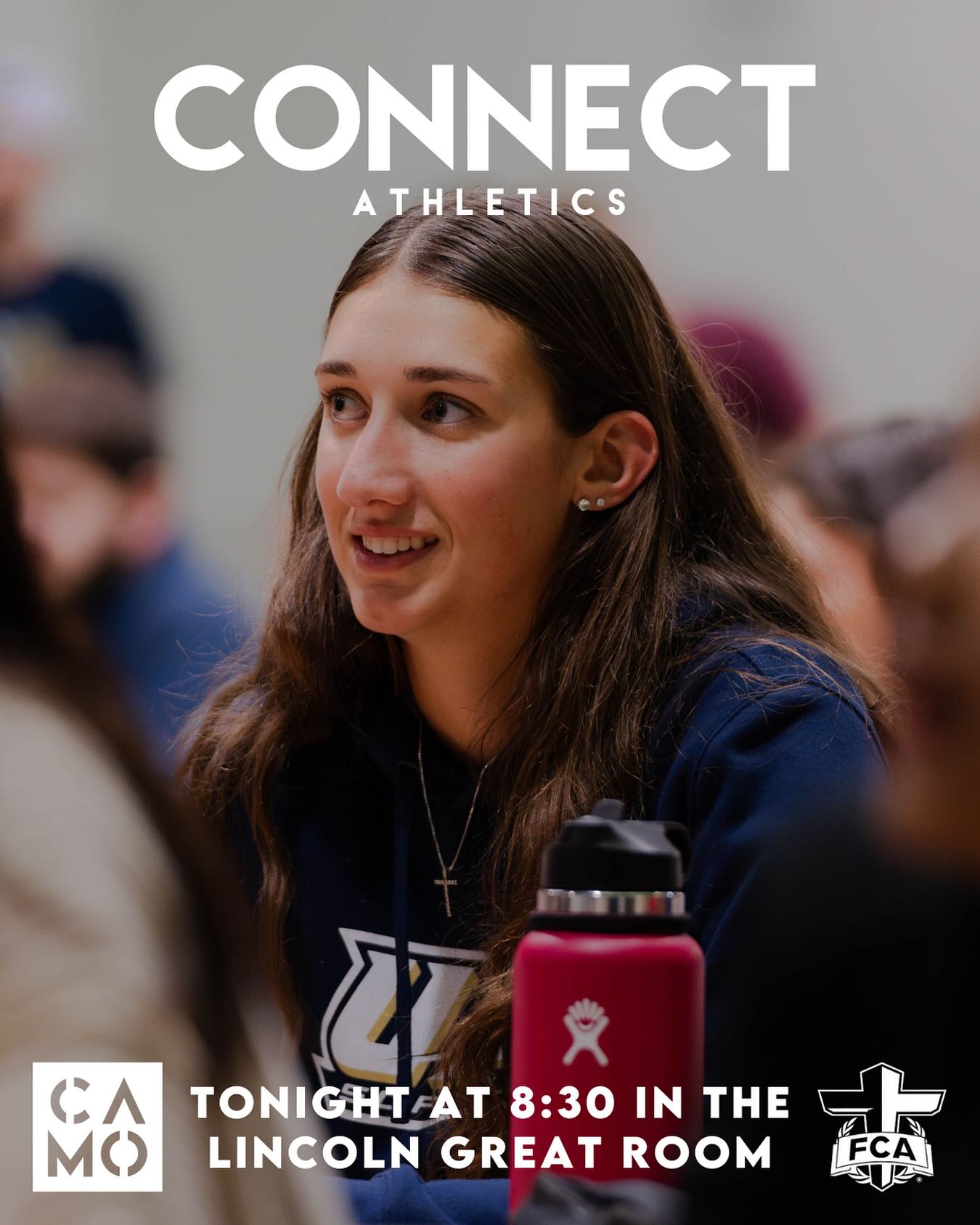 Tonight kicks off the Connect Athletics Bible Study, a weekly bible study for UIS athletes.
We’re partnering with FCA to make it happen, and we’d love to see you there!
🕣 Tonight at 8:30 PM
📍 Lincoln Great Room